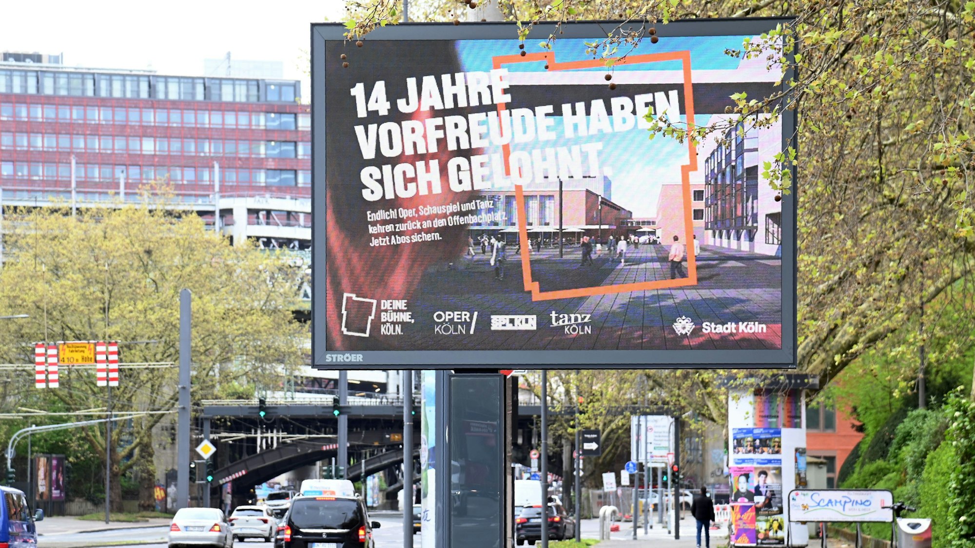 Lange Vorfreude? Mit viel Ironie greift die Werbekampagne die lange Sanierungszeit auf.
