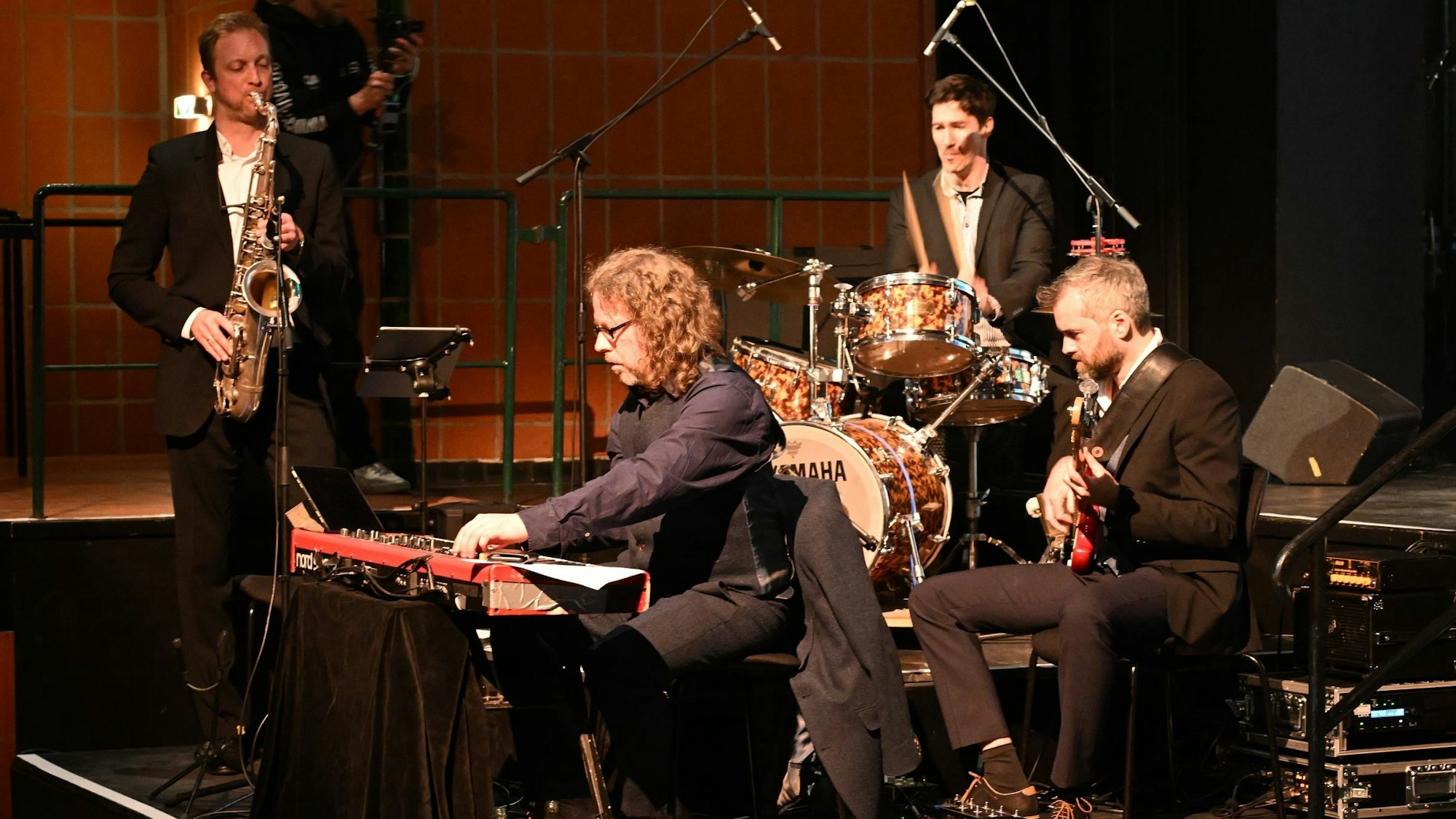 Begleiteten die Athleten musikalisch auf die Bühne: die „Sportophonics“.