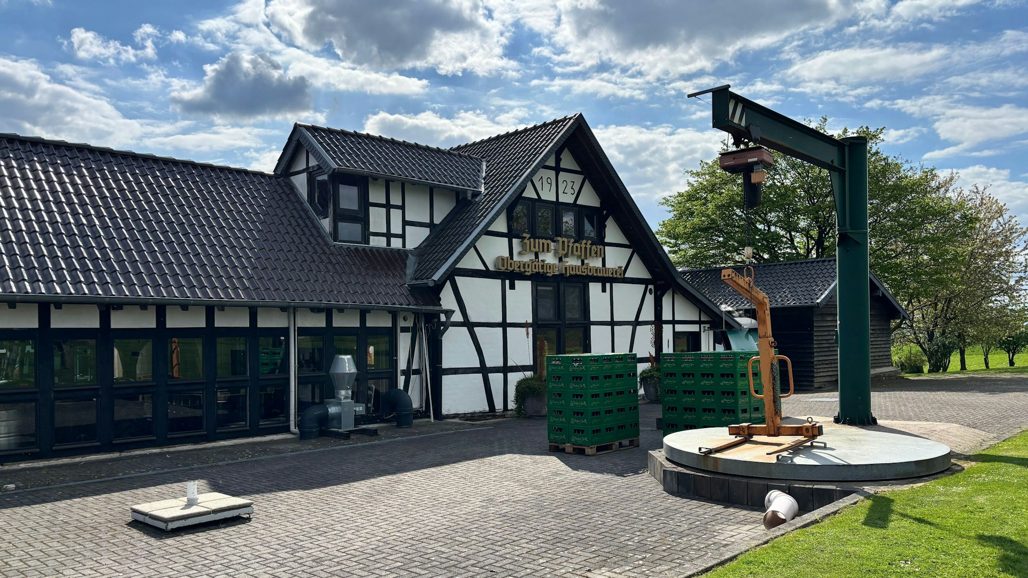 Blick auf ein Fachwerkhaus