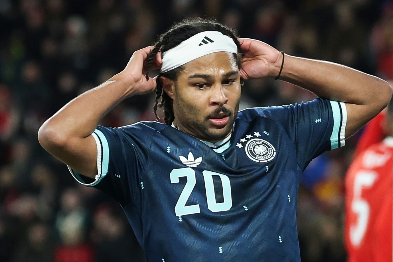 Serge Gnabry beim Spiel der deutschen Nationalmannschaft gegen die Schweiz.