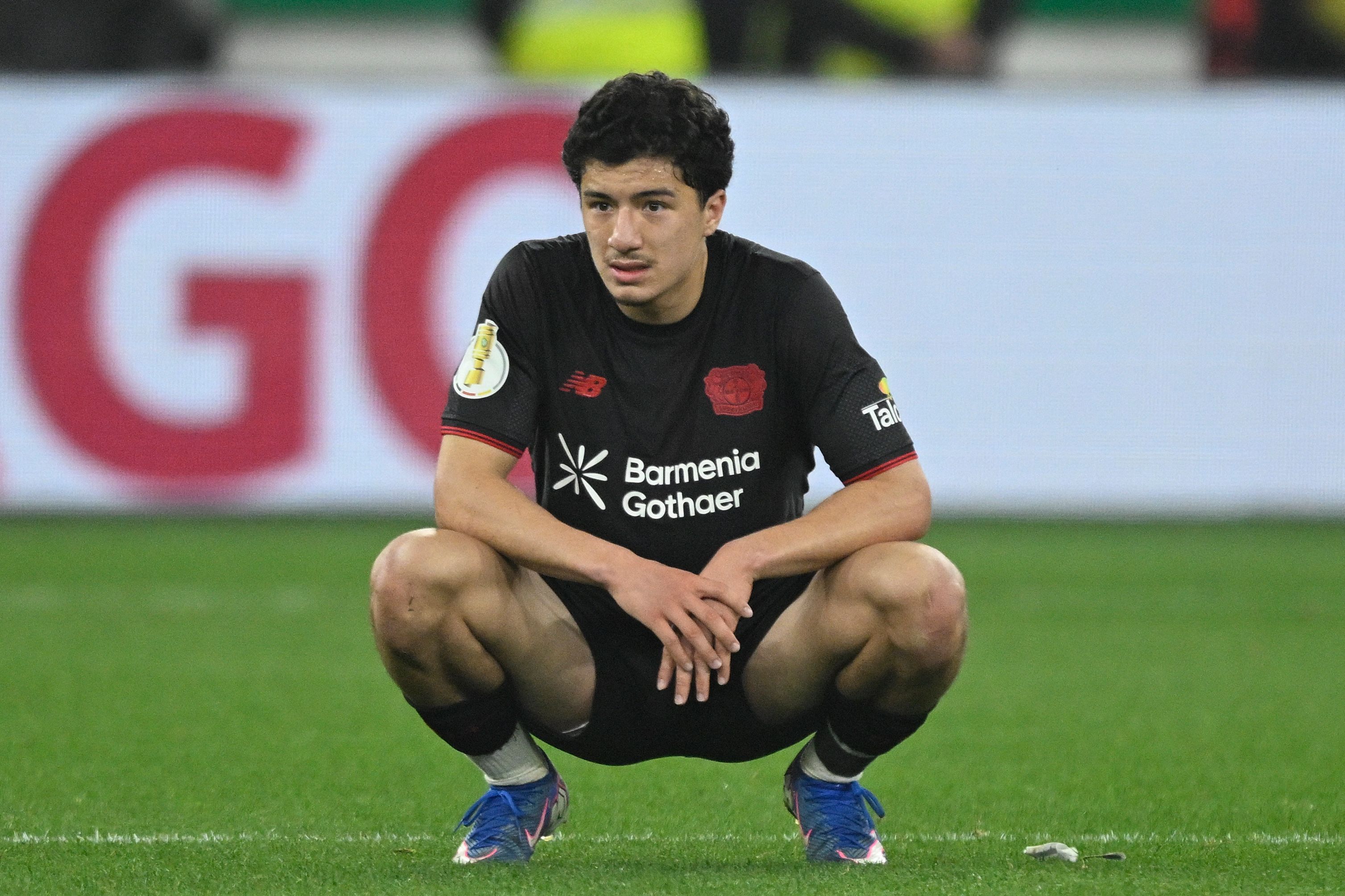 Leverkusens Ibrahim Maza nach dem Spiel.
