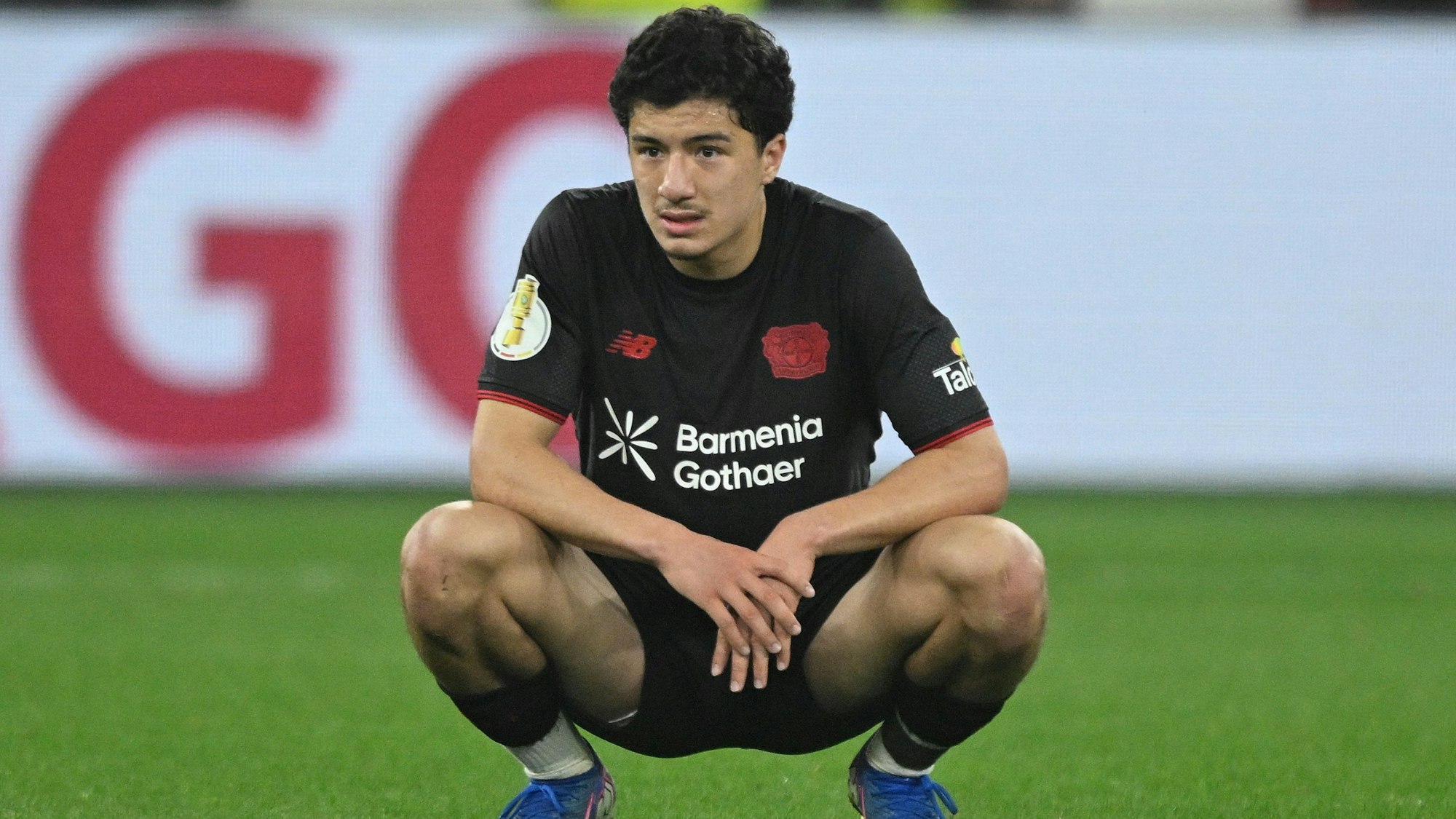 Leverkusens Ibrahim Maza nach dem Spiel.
