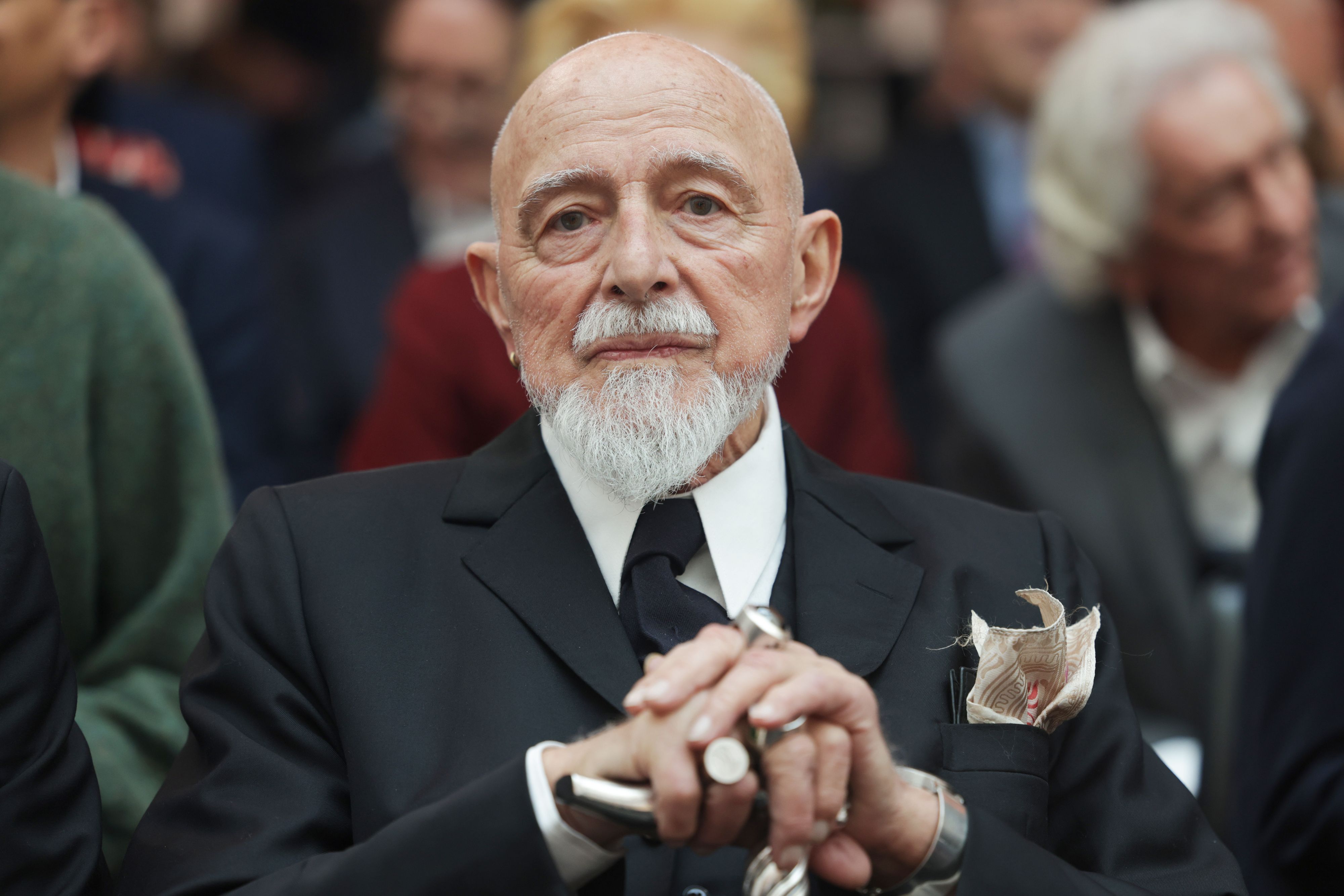 Maler und Grafiker Markus Lüpertz kommt zur Verleihung des Staatspreises des Landes Nordrhein-Westfalen.