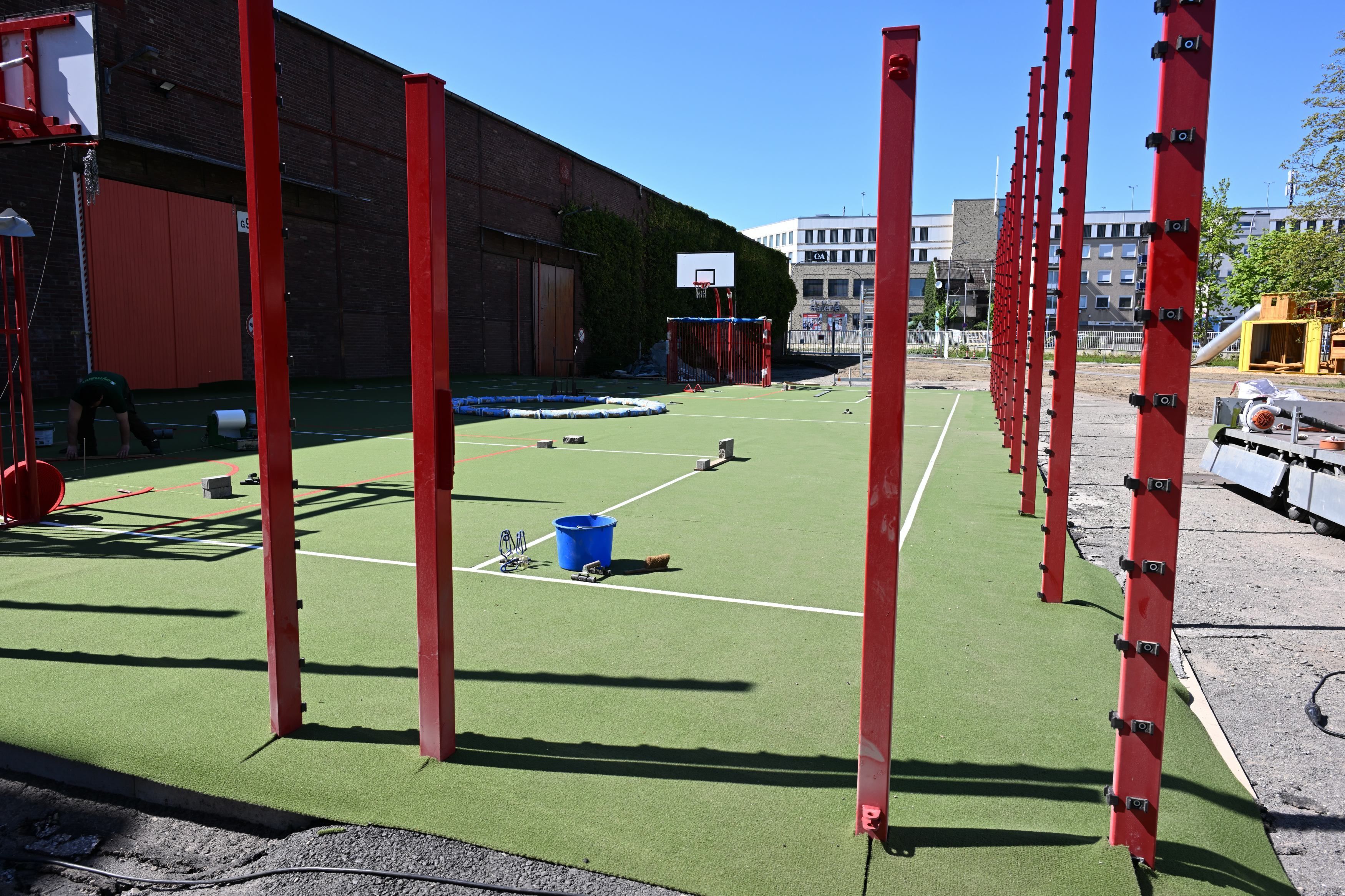 Das Foto zeigt die Gleisharfe