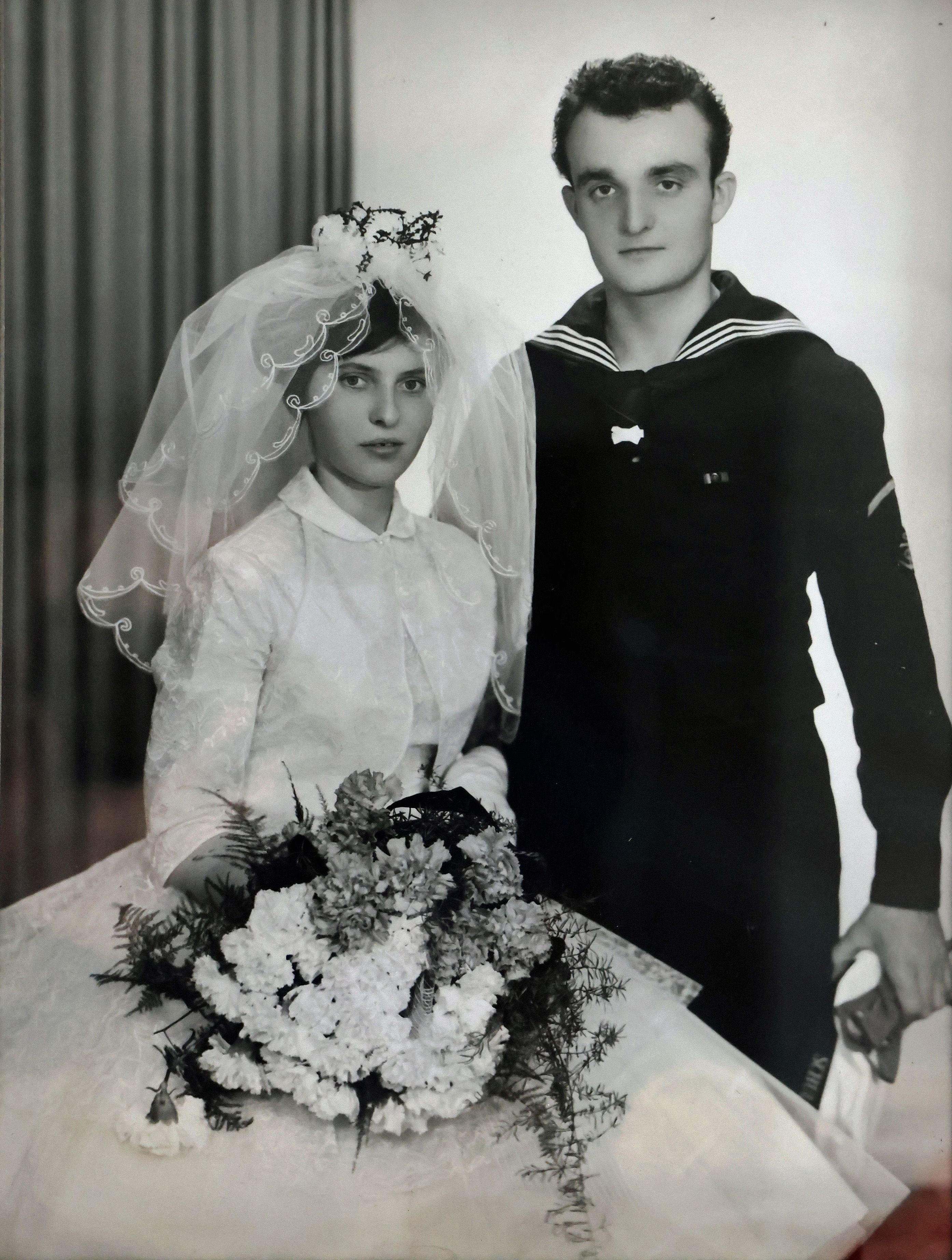 Das Hochzeitsbild von Irene und Robert Lehmann.