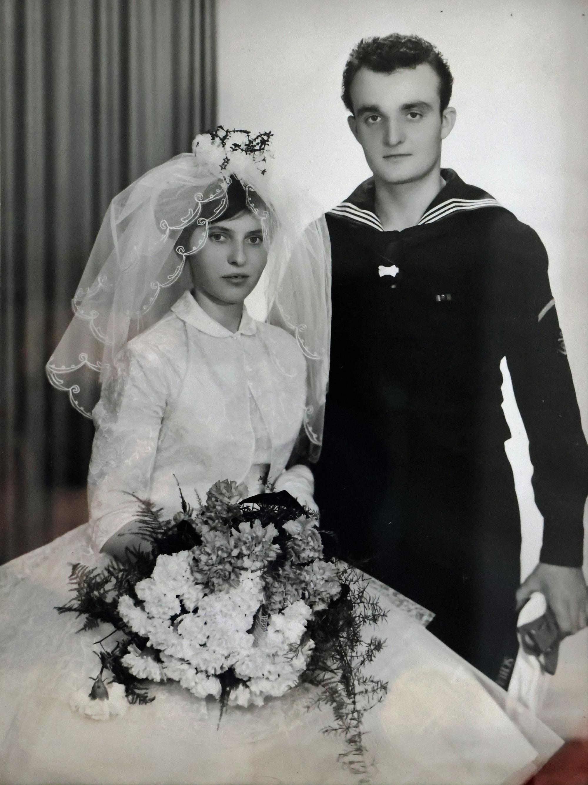 Das Hochzeitsbild von Irene und Robert Lehmann.