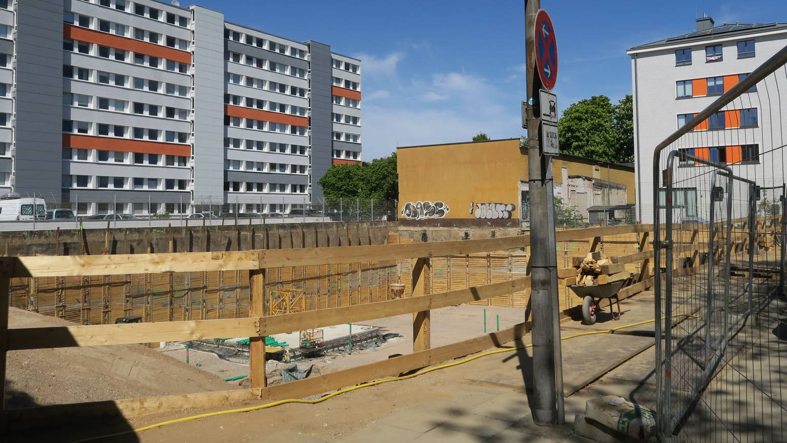 Gleich zwei Geschosse wird die Tiefgarage des neuen Gebäudes haben.