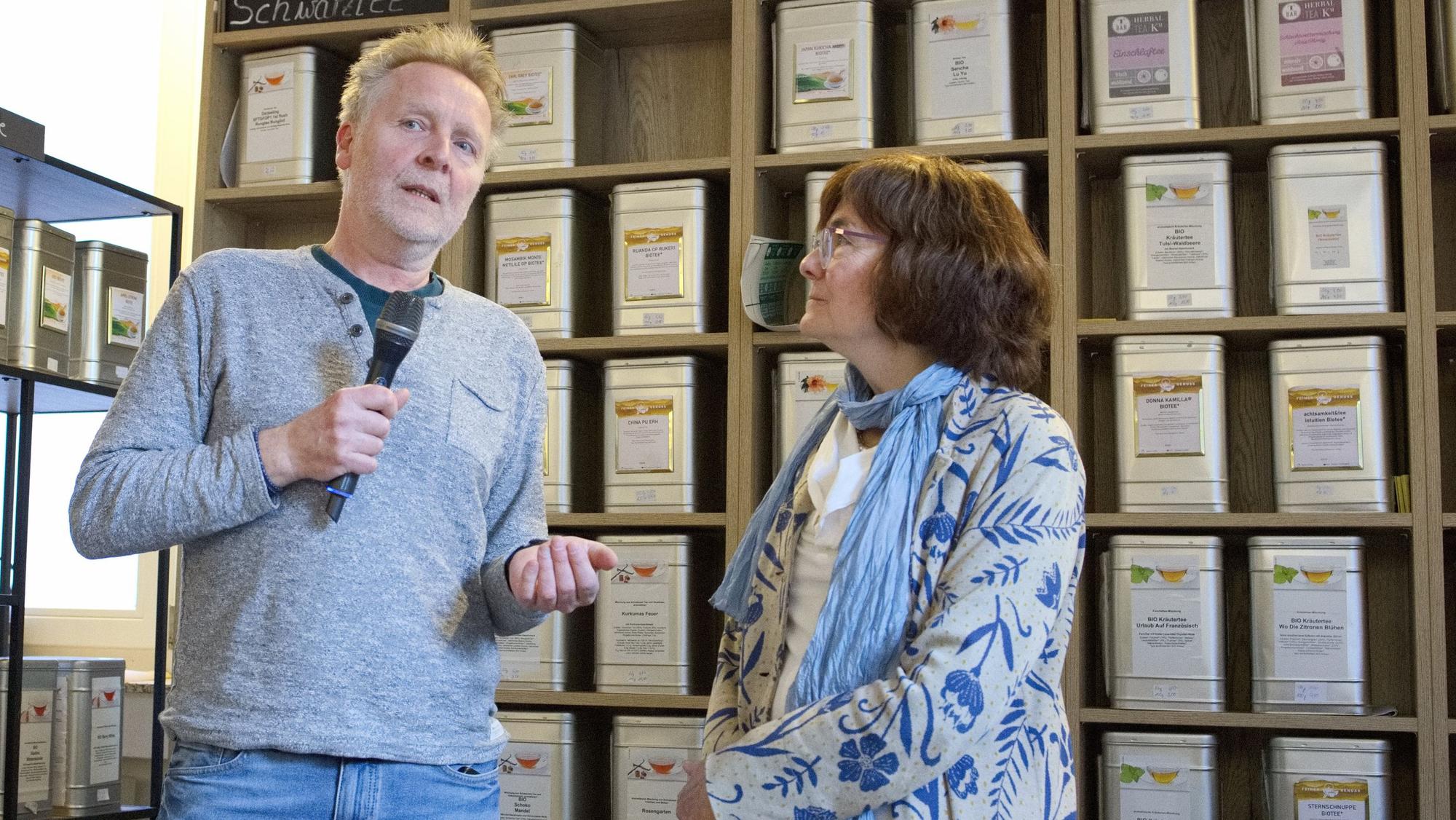 Josef Mütter im Gespräch mit Martina Frenzel.