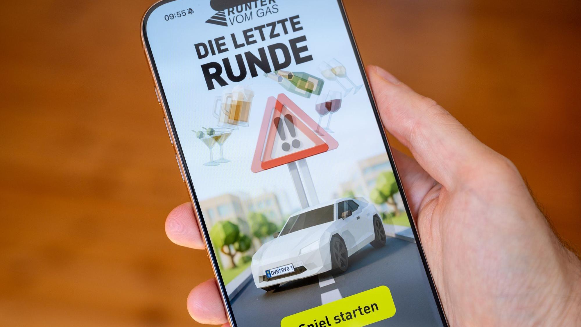 Der Startscreen der Web-App «Die letzte Runde» auf einem Handy