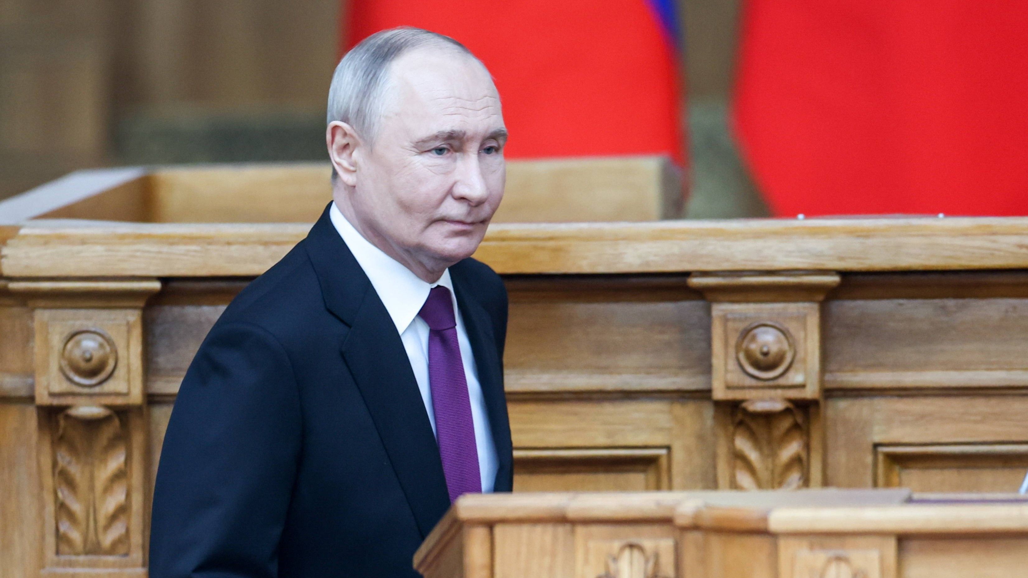 Kremlchef Wladimir Putin am Montag (27. April) in St. Petersburg.