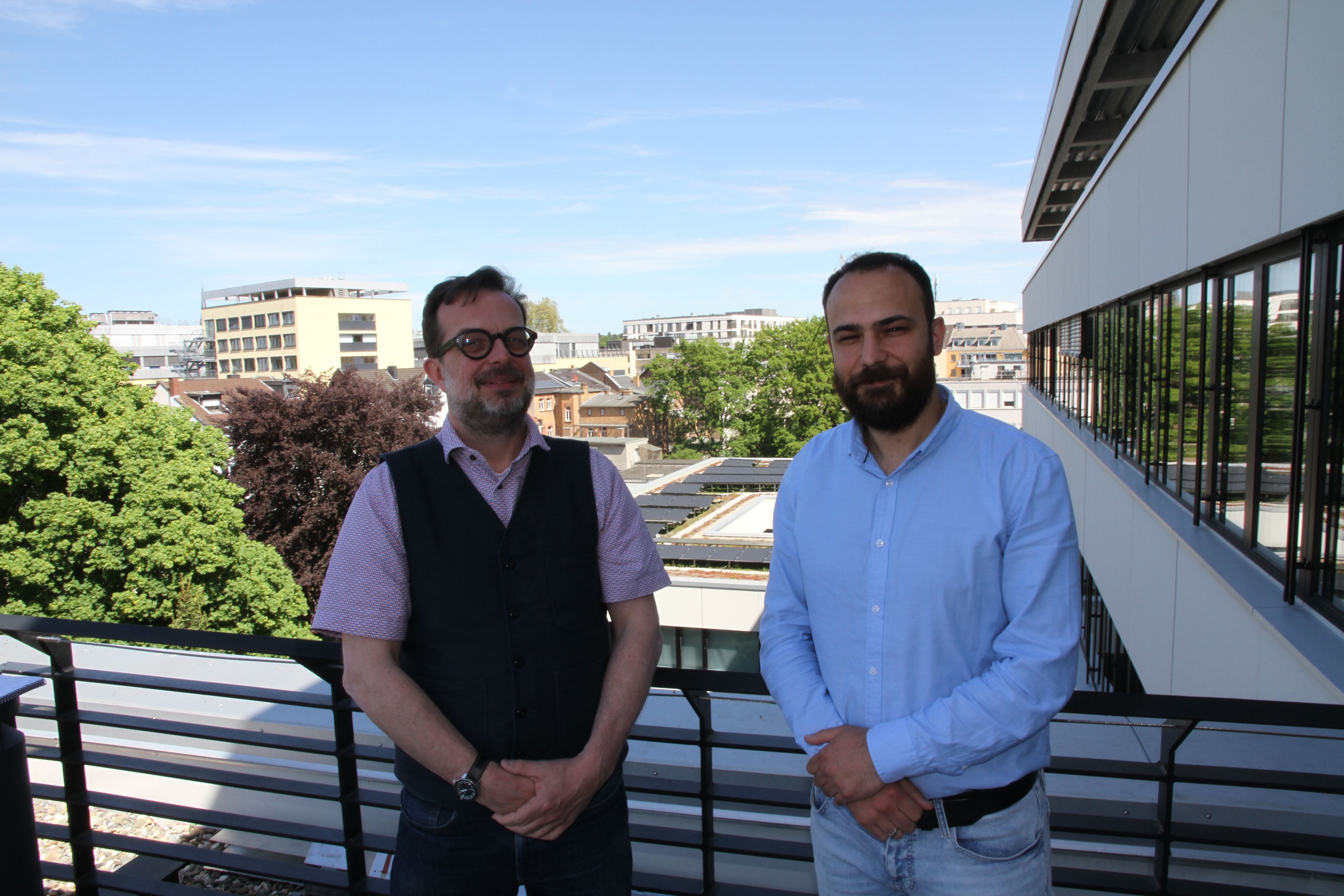 Baustellenplanung für Siegburg: Der Technische Beigeordnete Stephan Marx und Oguz Cekin, Leiter des Amts für Mobilität und Infrastruktur