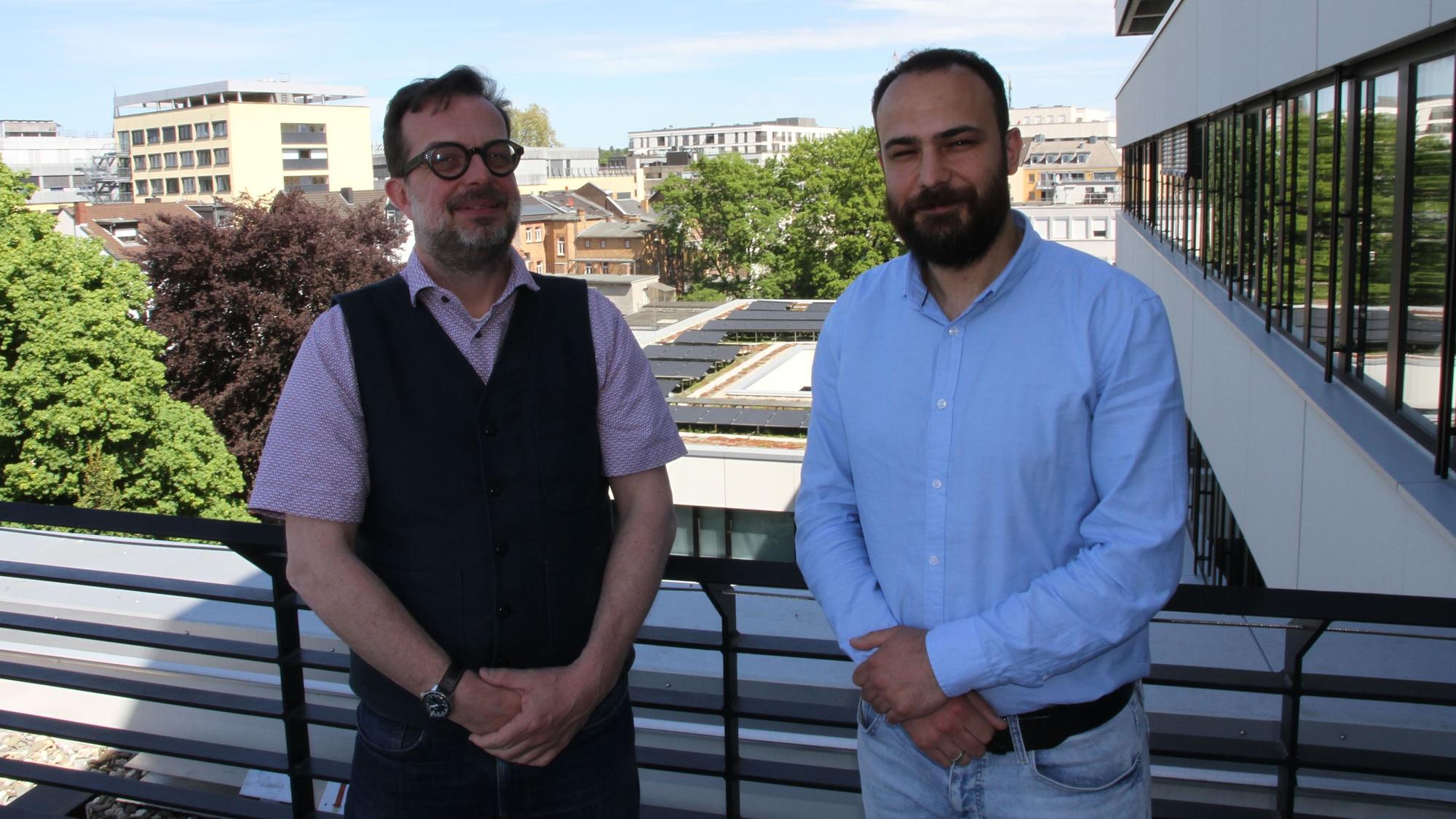 Baustellenplanung für Siegburg: Der Technische Beigeordnete Stephan Marx und Oguz Cekin, Leiter des Amts für Mobilität und Infrastruktur