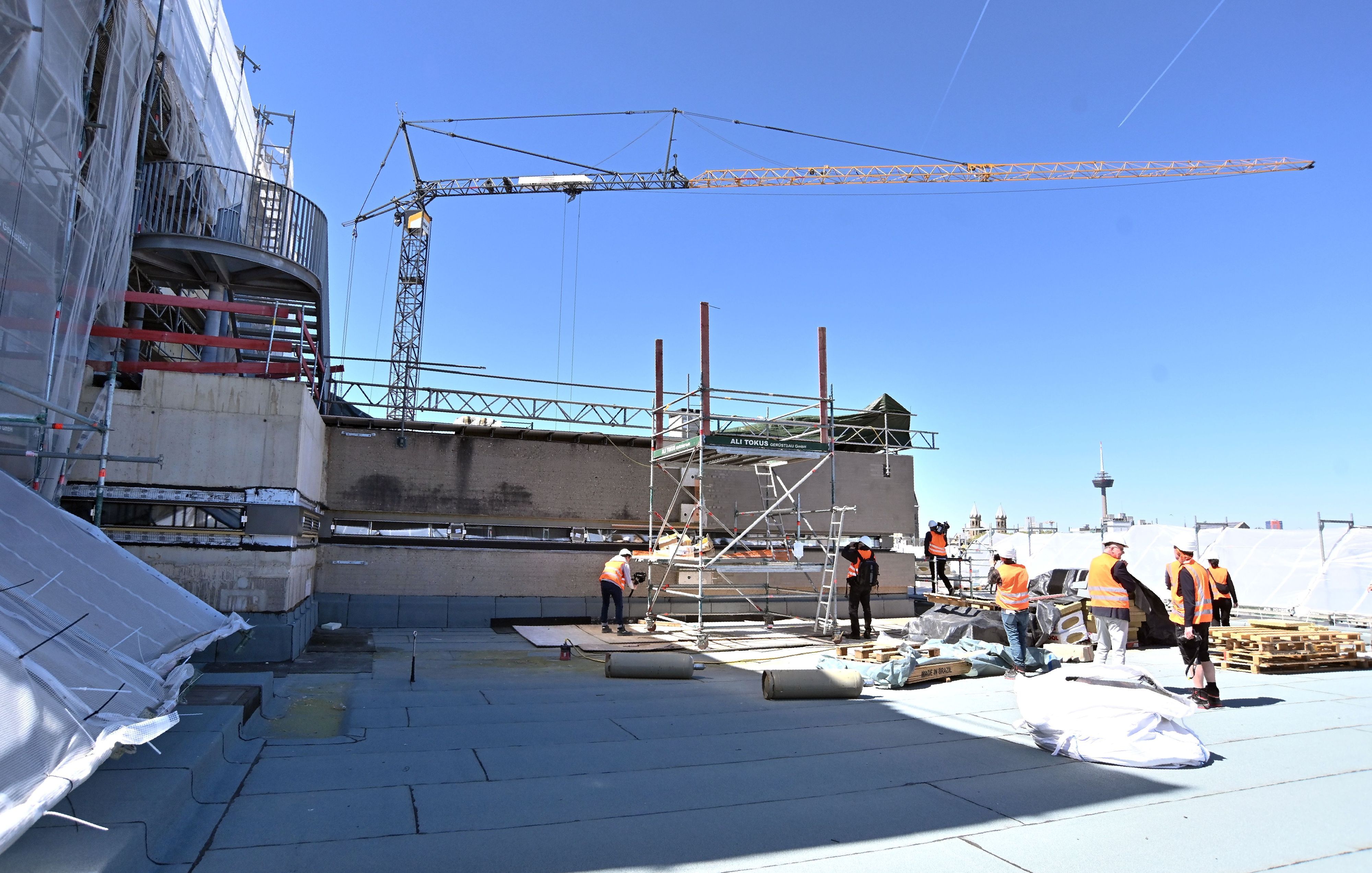 30.04.2026 Köln. Rundgang über die Baustelle der Zentralbibliothek am Josef-Haubrich-Hof. Foto: Alexander Schwaiger