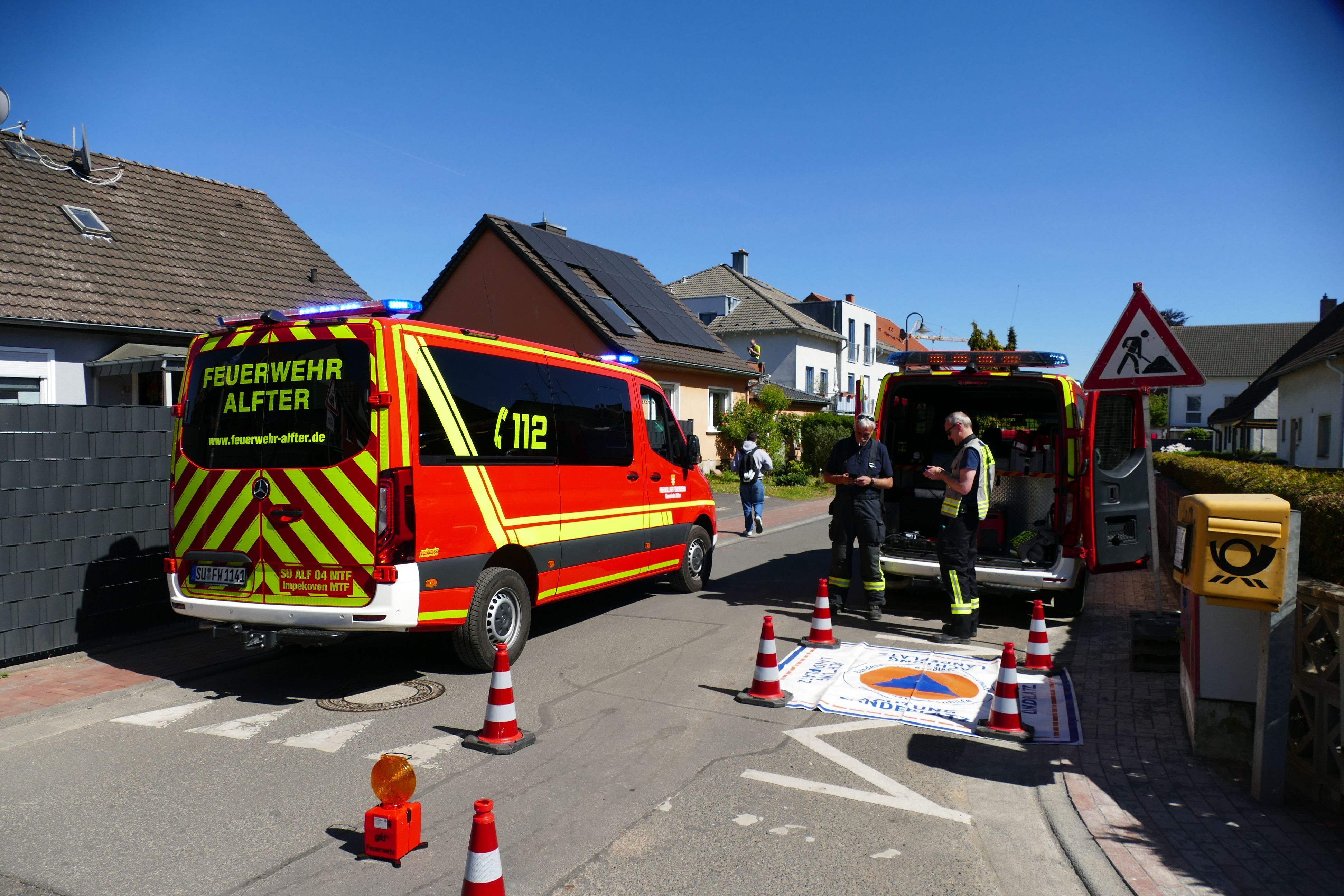 Die Feuerwehr Alfter brachte eine Drohne in den Einsatz.