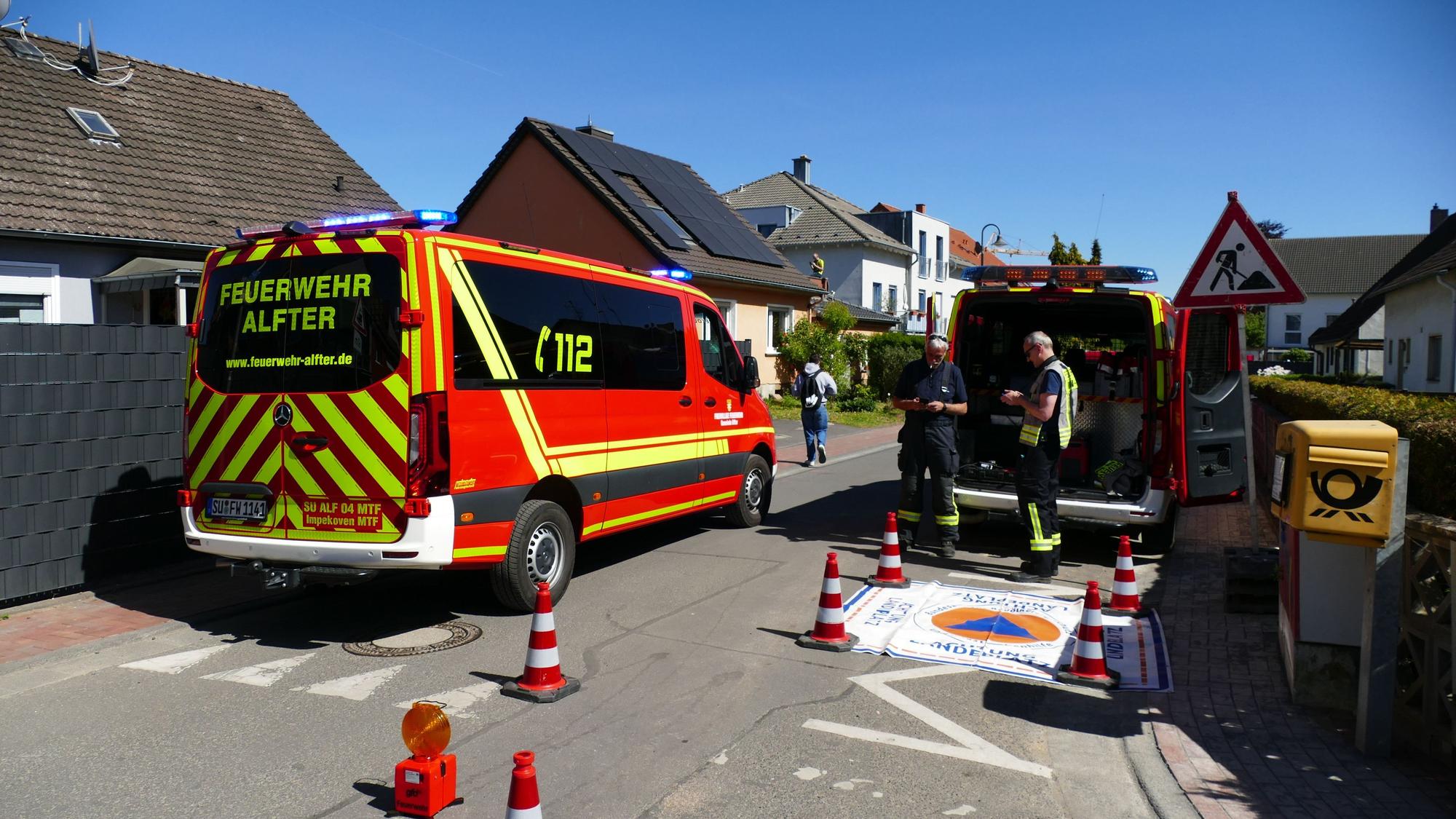 Die Feuerwehr Alfter brachte eine Drohne in den Einsatz.