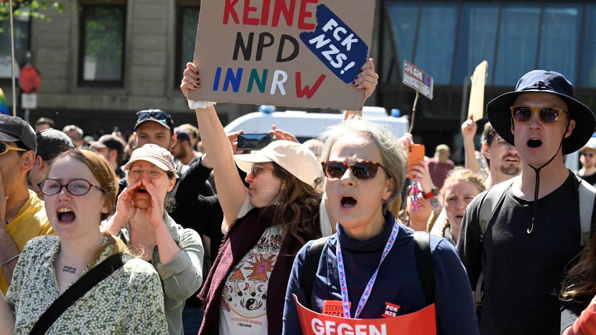 Proteste gegen rechtsextreme Demonstration