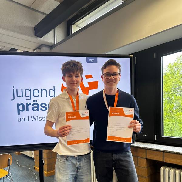 Benedikt Ernst und Liam Becker vom Gymnasium Kreuzgasse