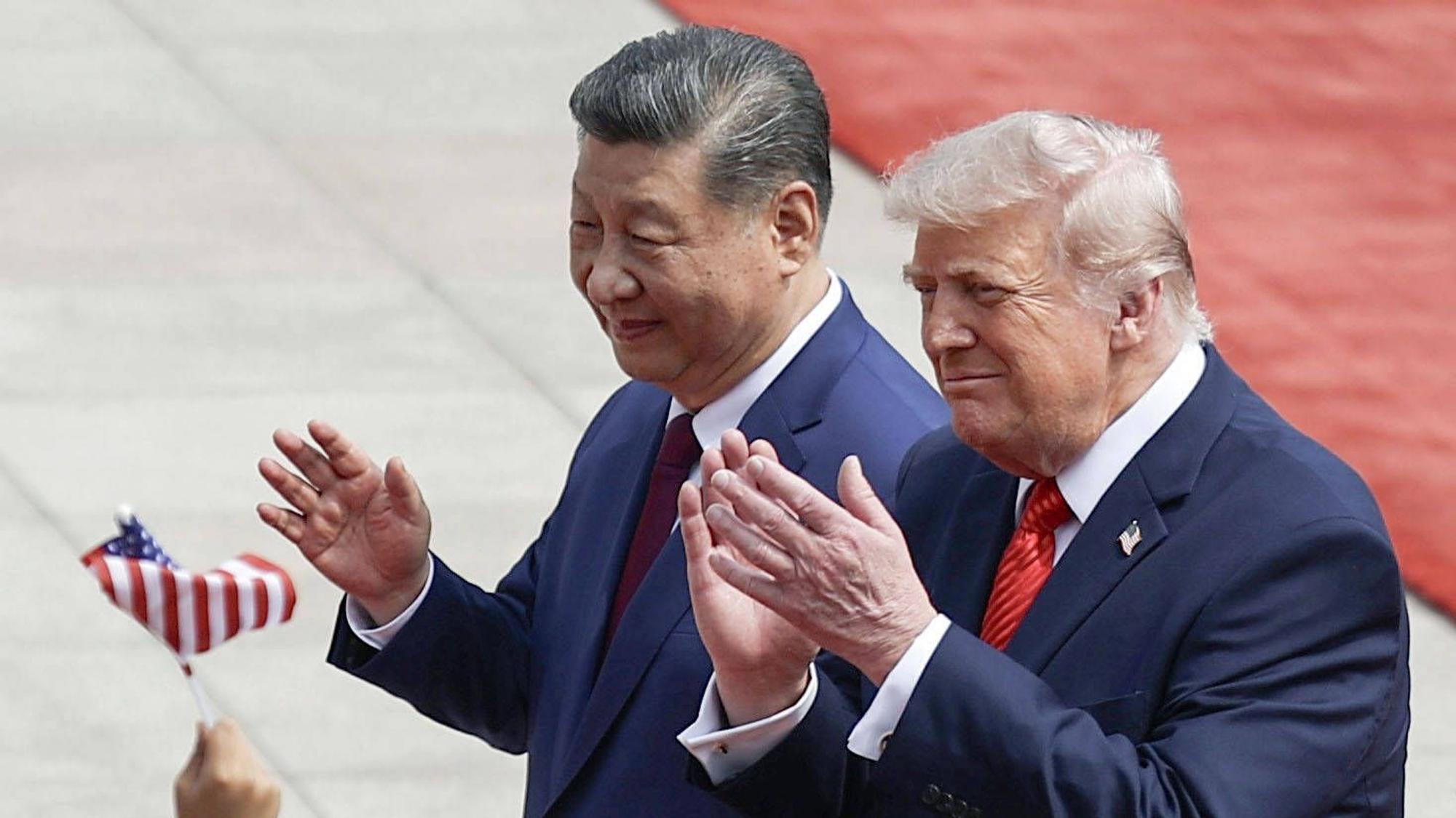 US-Präsident Donald Trump zusammen mit Xi Jinping in Peking.