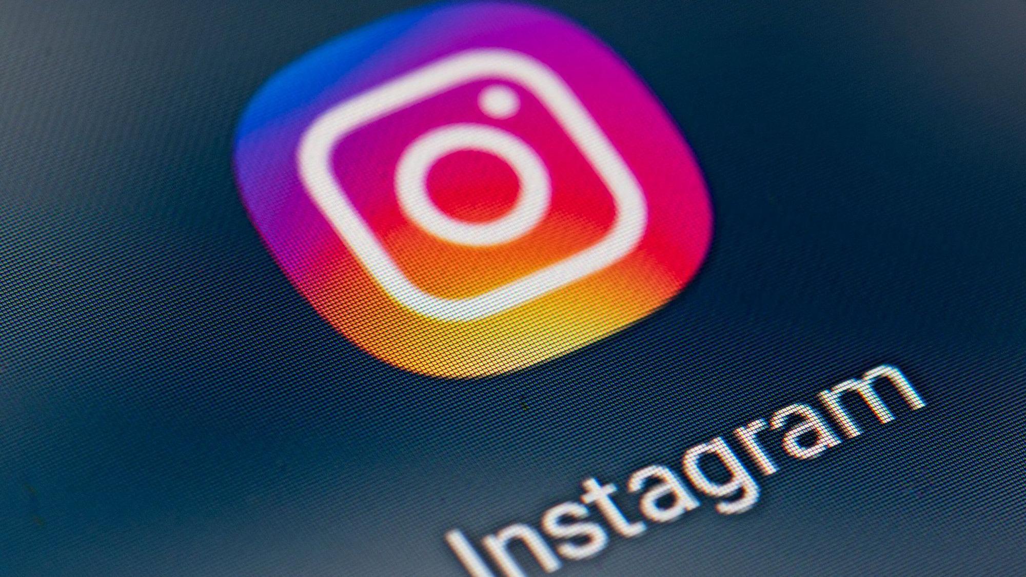 Logo von Instagram auf einem Smartphone