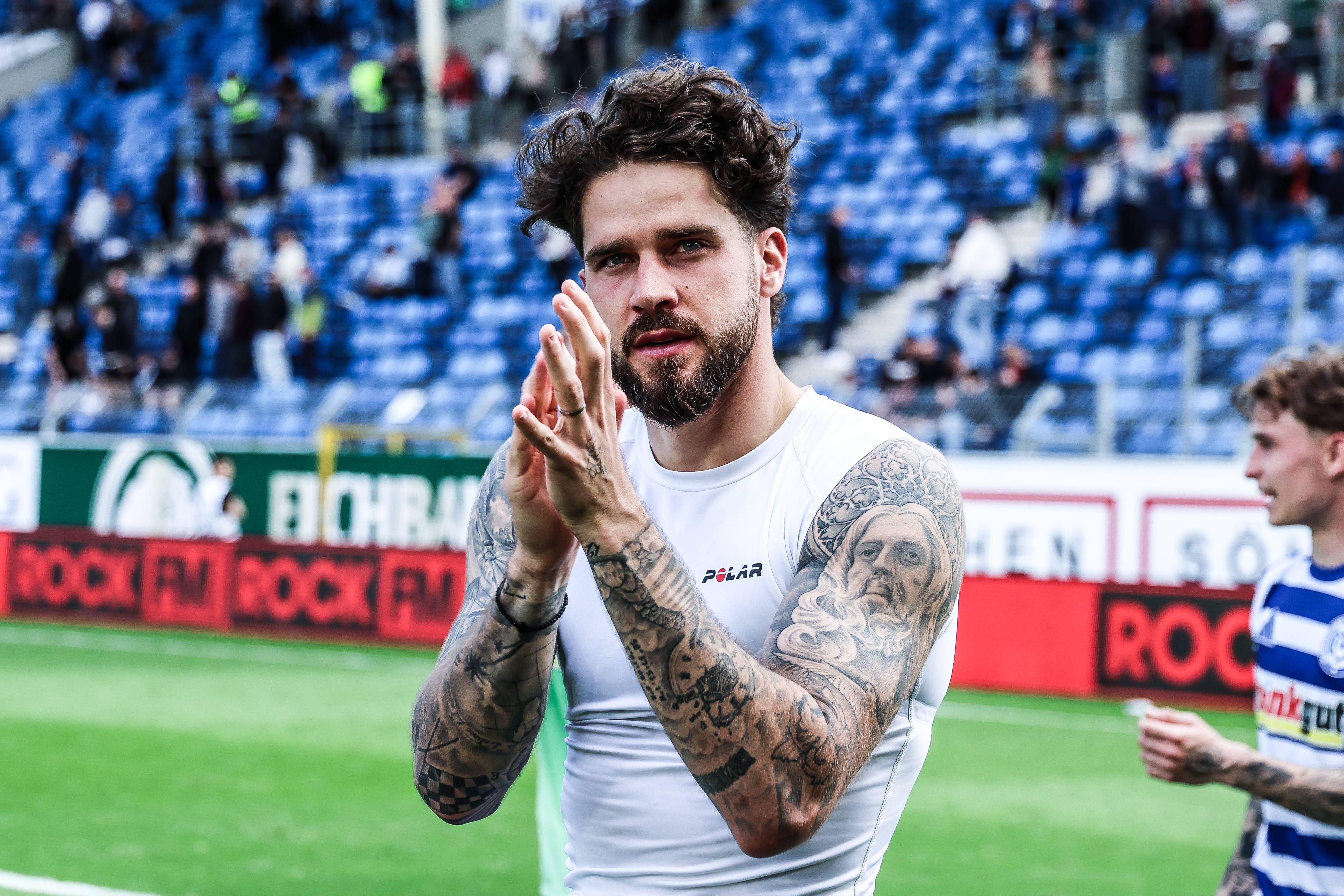 Fussball, 3.Liga Saison 2025/2026 33. Spieltag SV Waldhof Mannheim - MSV Duisburg 11.04.2026, Carl-Benz-Stadion Lex Tyger Lobinger MSV Duisburg, 45 Mannheim Carl-Benz-Stadion Baden-Württemberg Deutschland *** Sport, Football, 3 Liga Season 2025 2026 33 Matchday SV Waldhof Mannheim MSV Duisburg 11 04 2026, Carl Benz Stadion Lex Tyger Lobinger MSV Duisburg, 45 Mannheim Carl Benz Stadion Baden Württemberg Germany