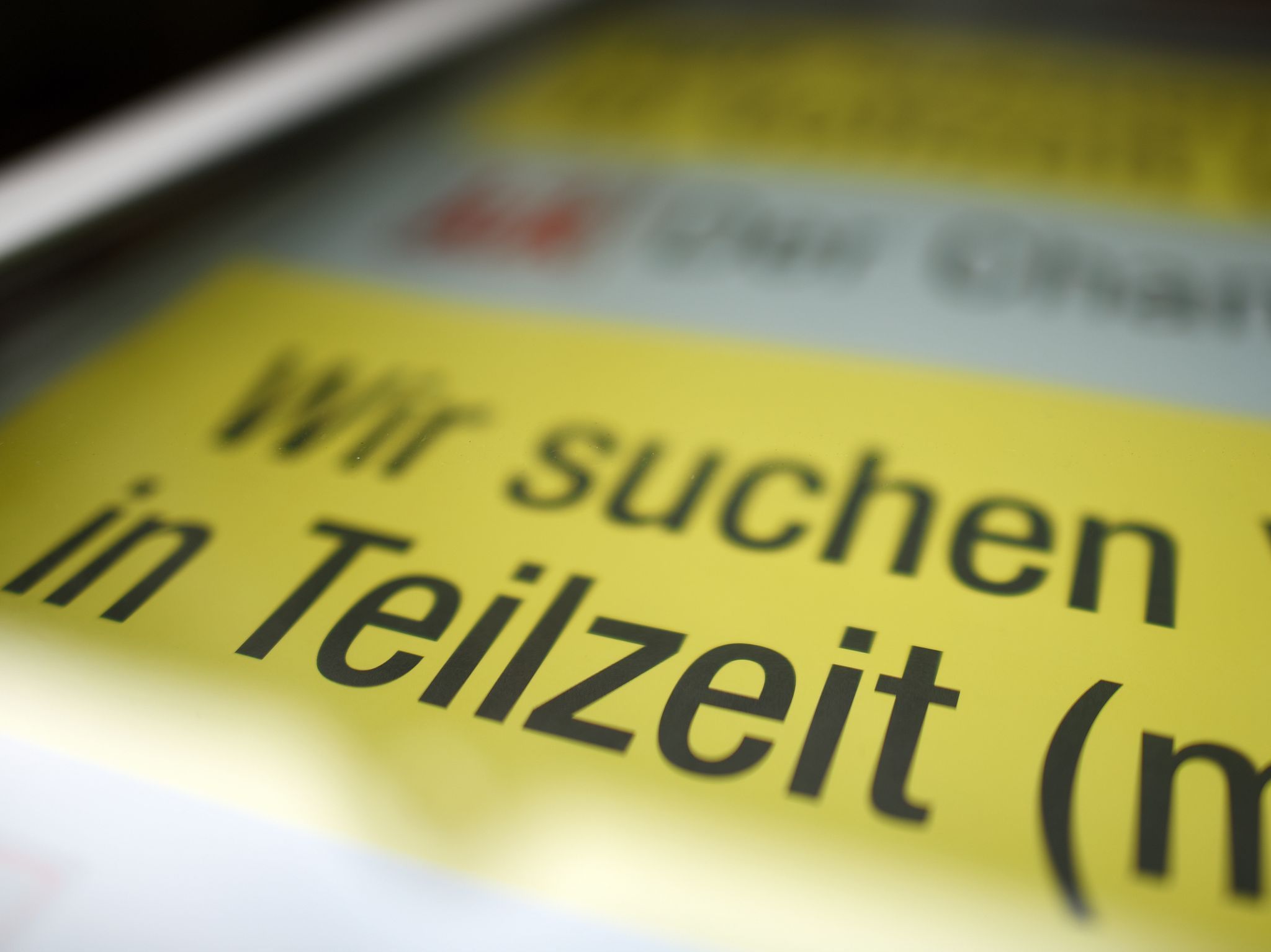 Annonce für Teilzeit