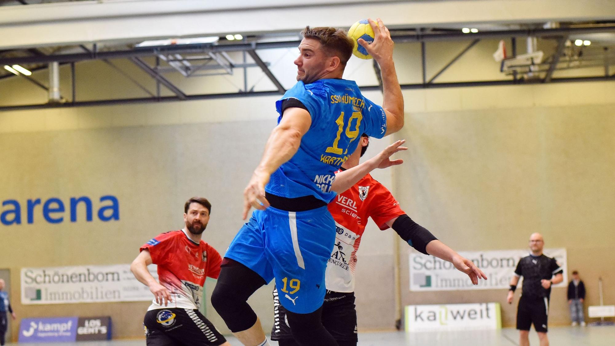 16.5.2026:
Handball Regionalliga Männer SSV Nümbrecht gegen DJK Unitas Haan in der GWN Arena in Nümbrecht. (ds)