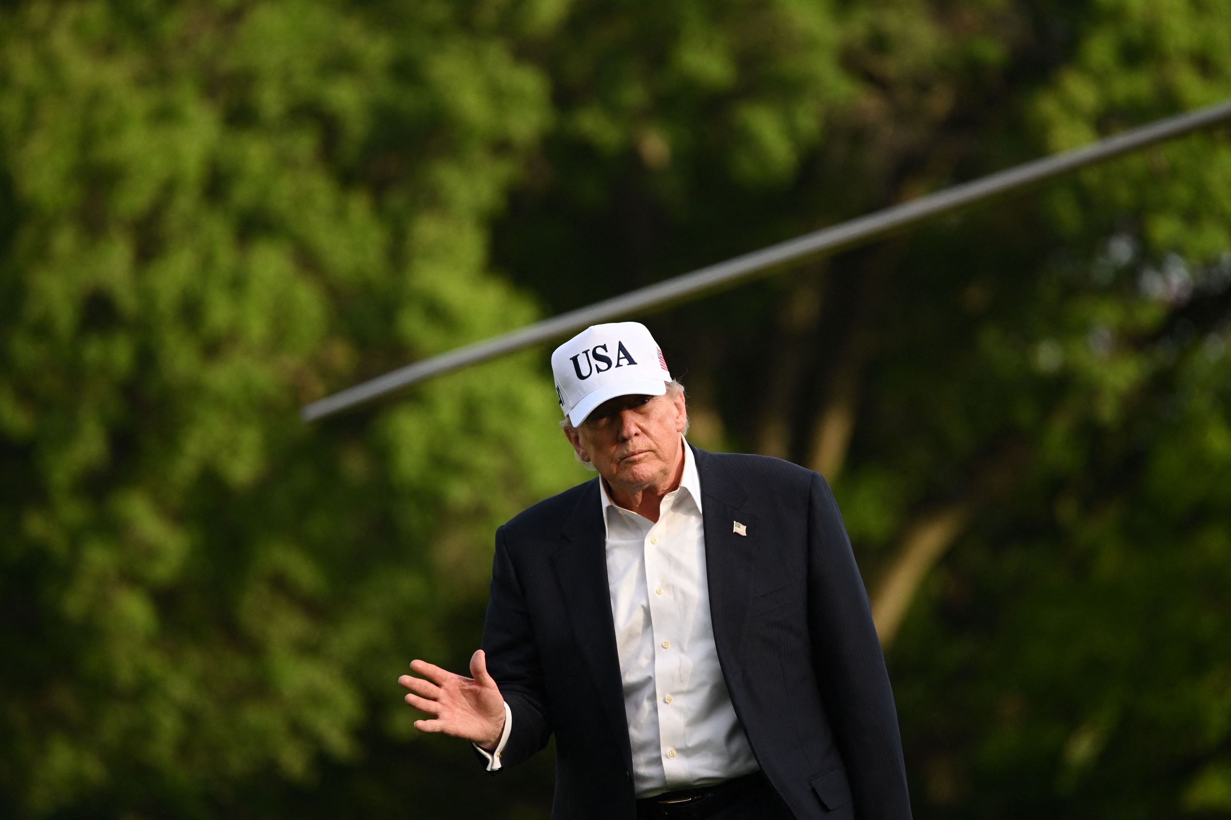 US-Präsident Donald Trump nach einem Helikopterflug mit „Marine One“. (Archivbild)