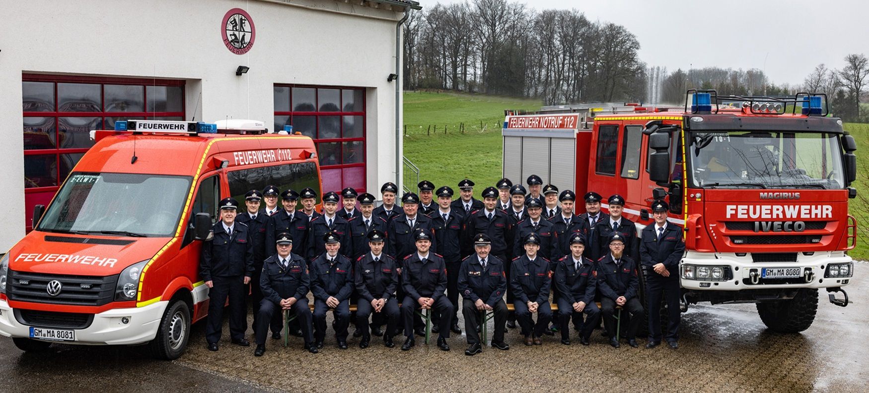 Gruppenfoto der Feuerwehr Kempershöhe.