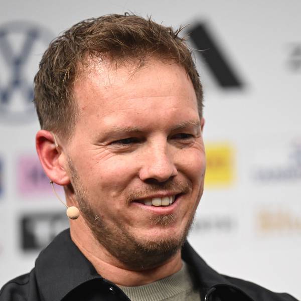Bundestrainer Julian Nagelsmann während der Nominierung seines WM-Kaders in Frankfurt.