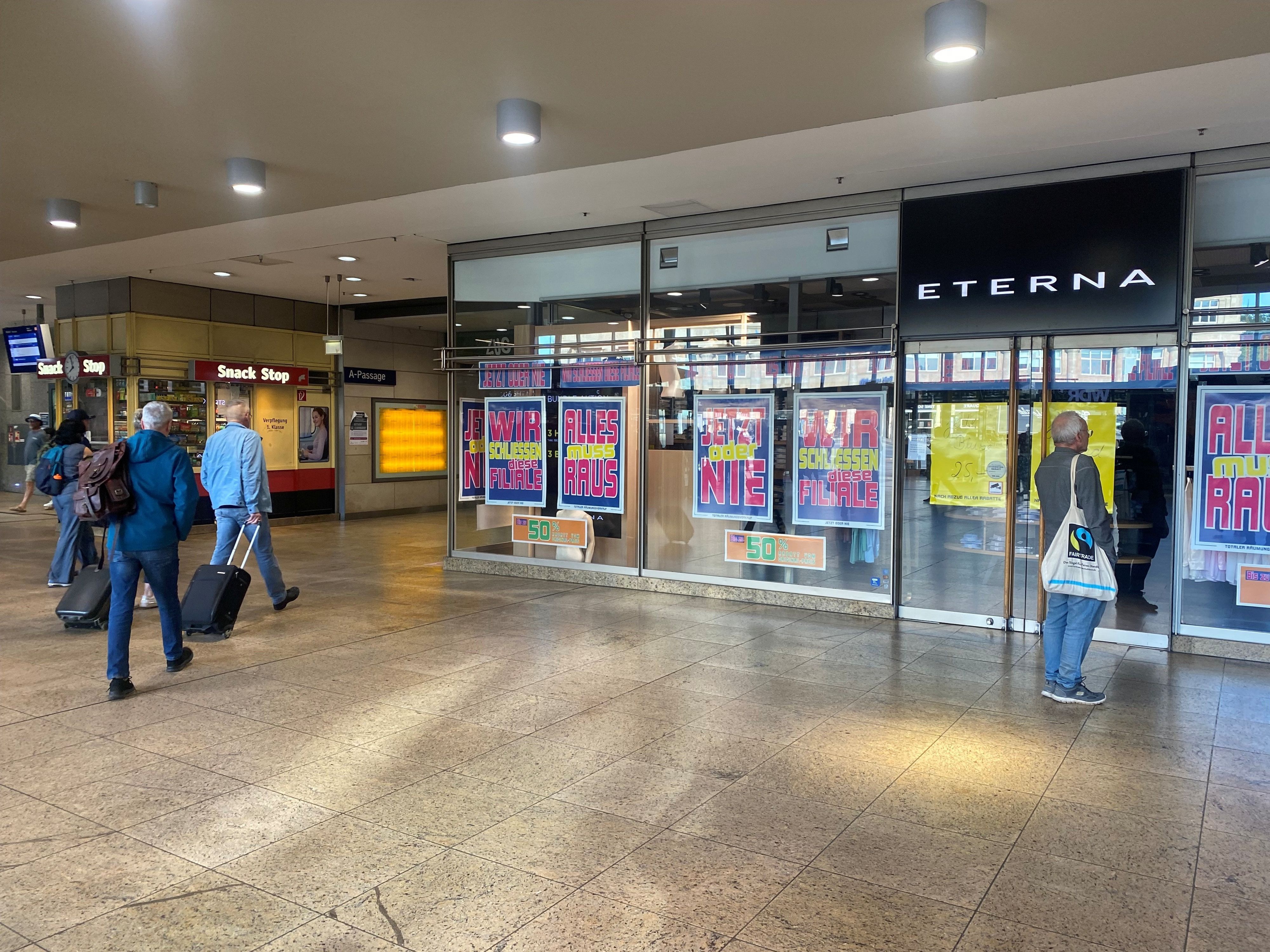 Das Eterna-Geschäft im Hauptbahnhof – die Deutsche Bahn betreibt nun andere Pläne für das Objekt.