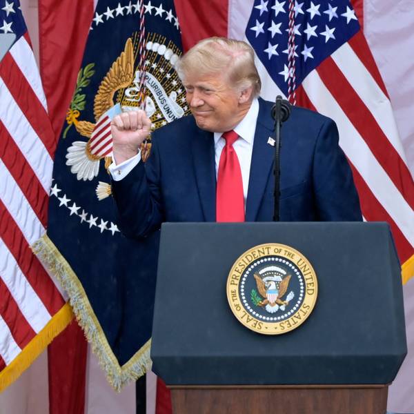 US-Präsident Donald Trump spricht während einer Zeremonie am Memorial Day.