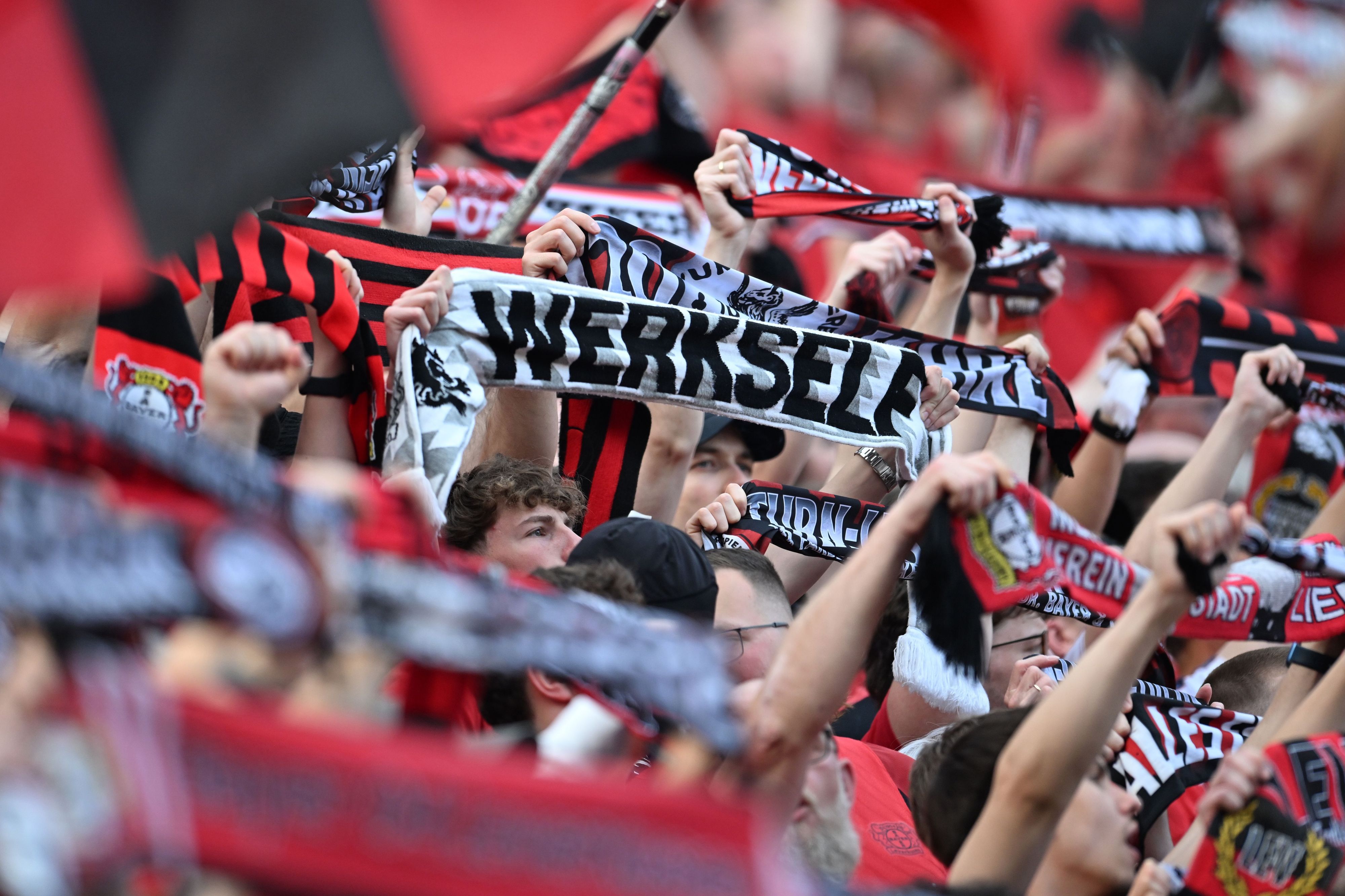 Auf den Schal eines Fans von Bayer Leverkusen hatten es die Kölner abgesehen.