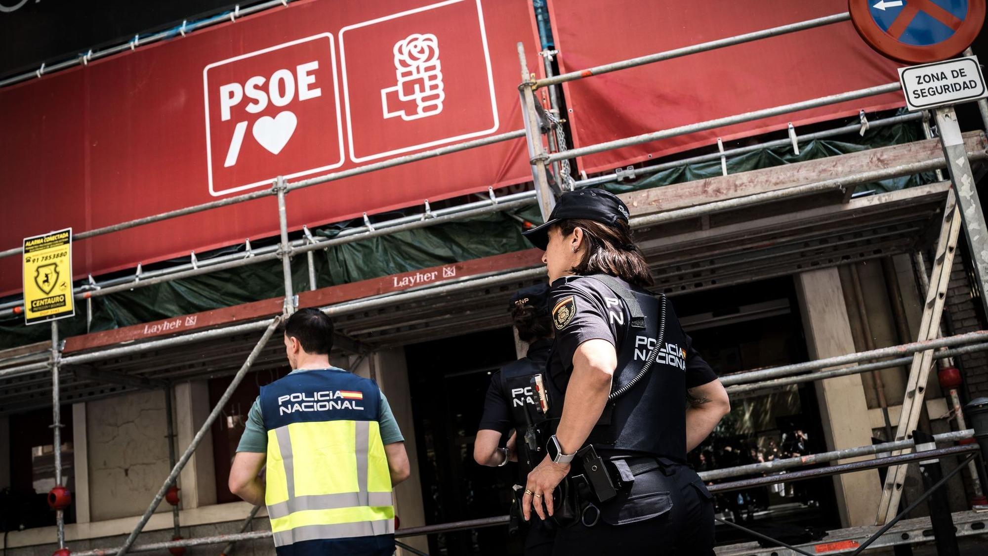 Polizeieinsatz bei Sanchez-Partei in Madrid