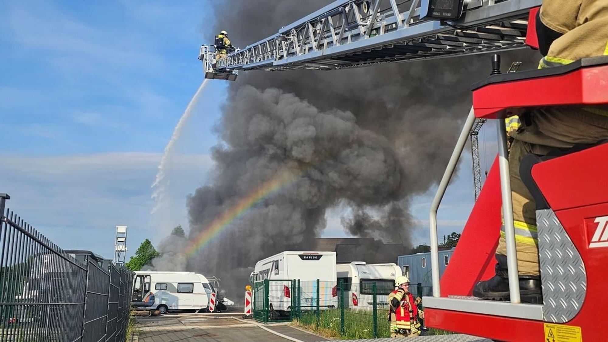 Großbrand in Burscheid am Samstag.