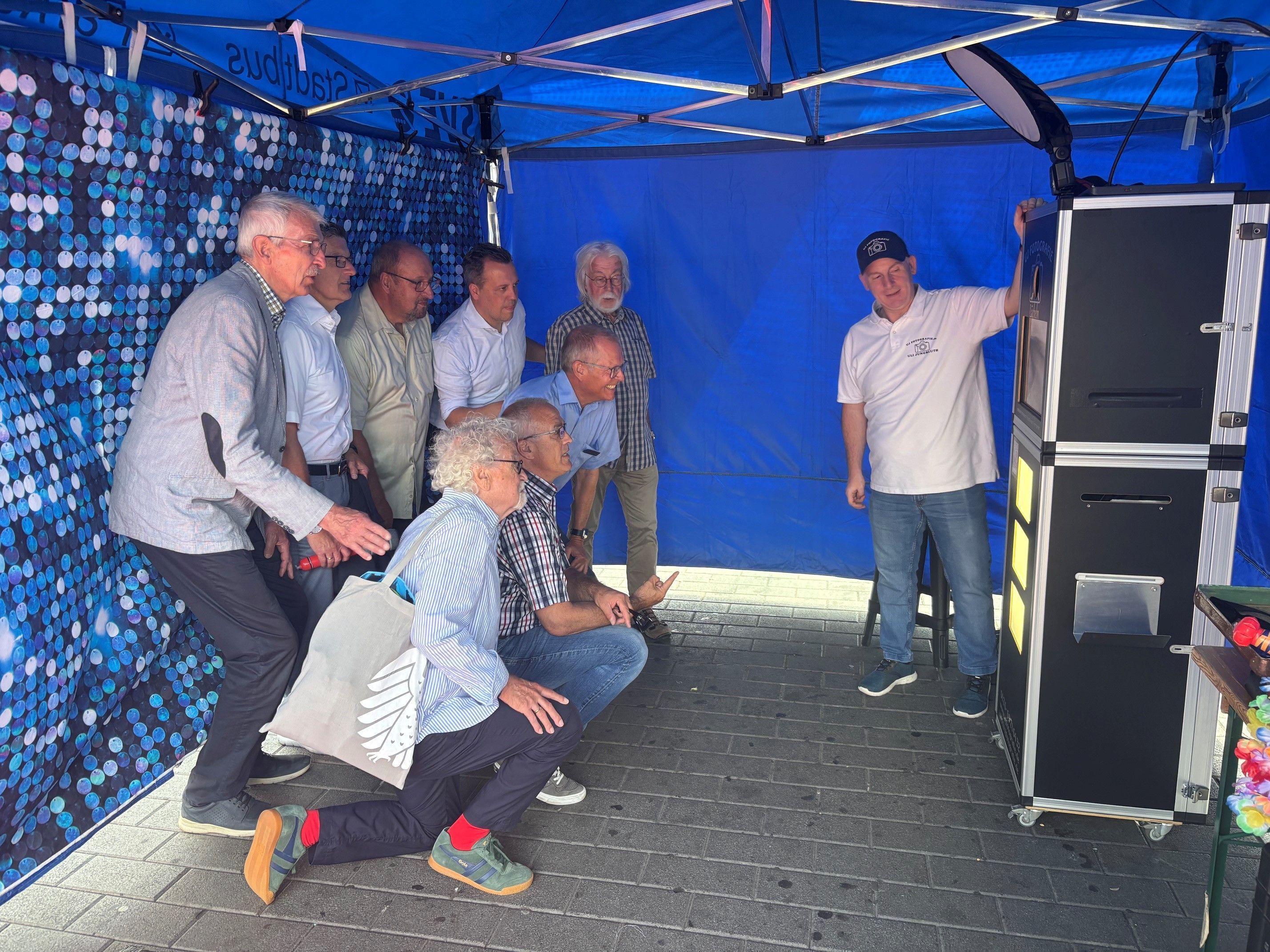 Fotobox beim Jubiläumsfest der SVE am Euskirchener Bahnhof.