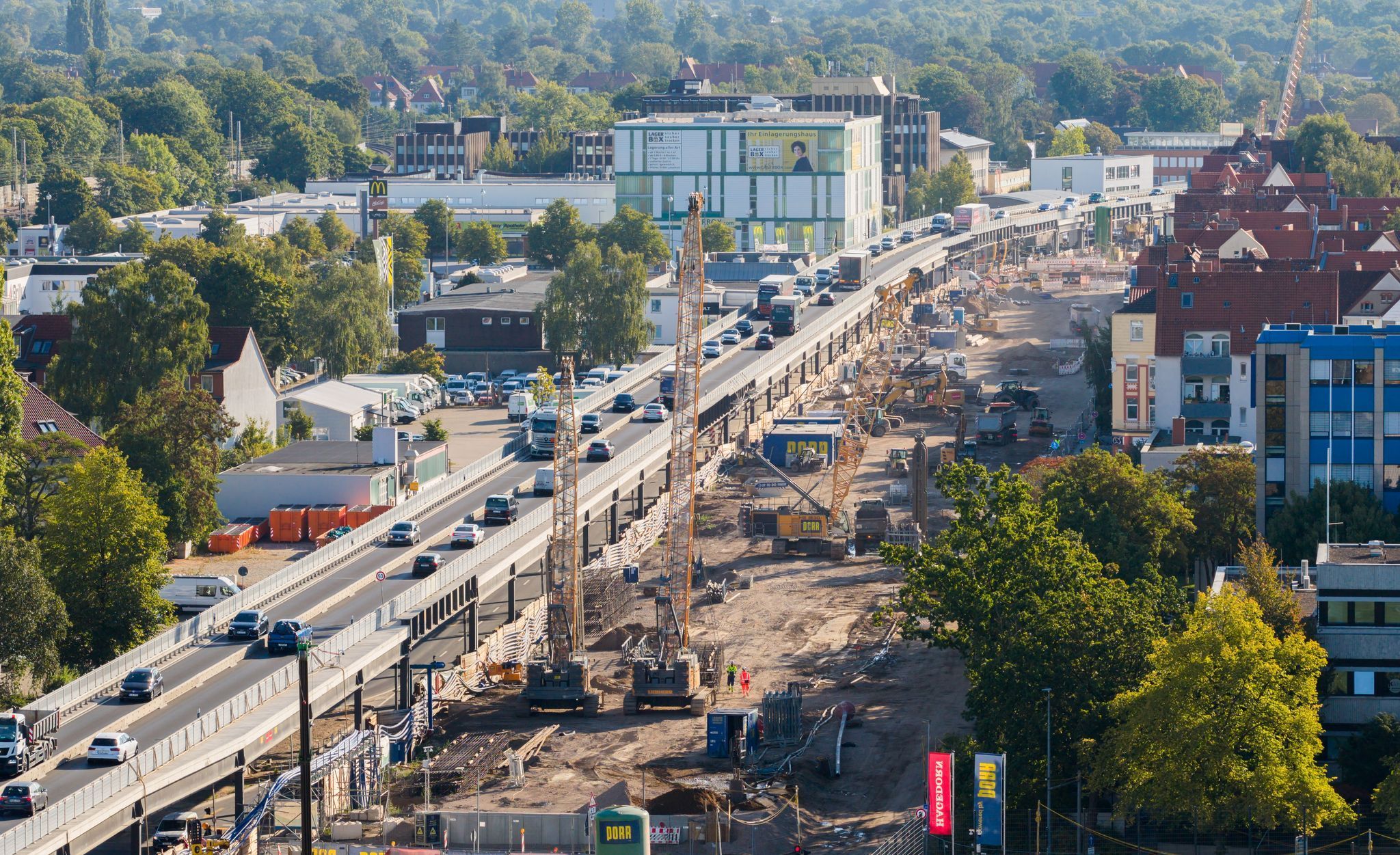 Baustelle Südschnellweg Hannover