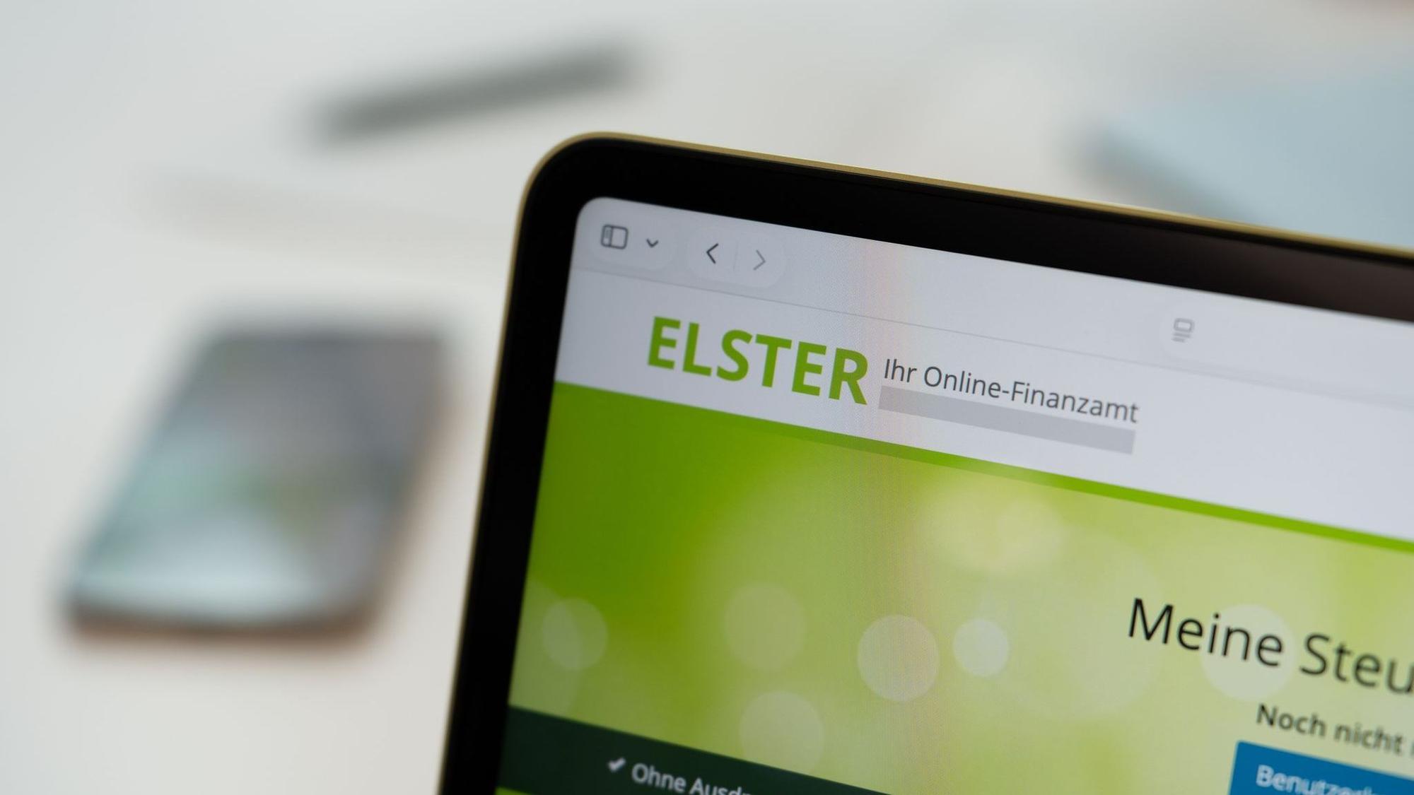 Das Online-Finanzamt «Mein ELSTER» auf einem Laptop