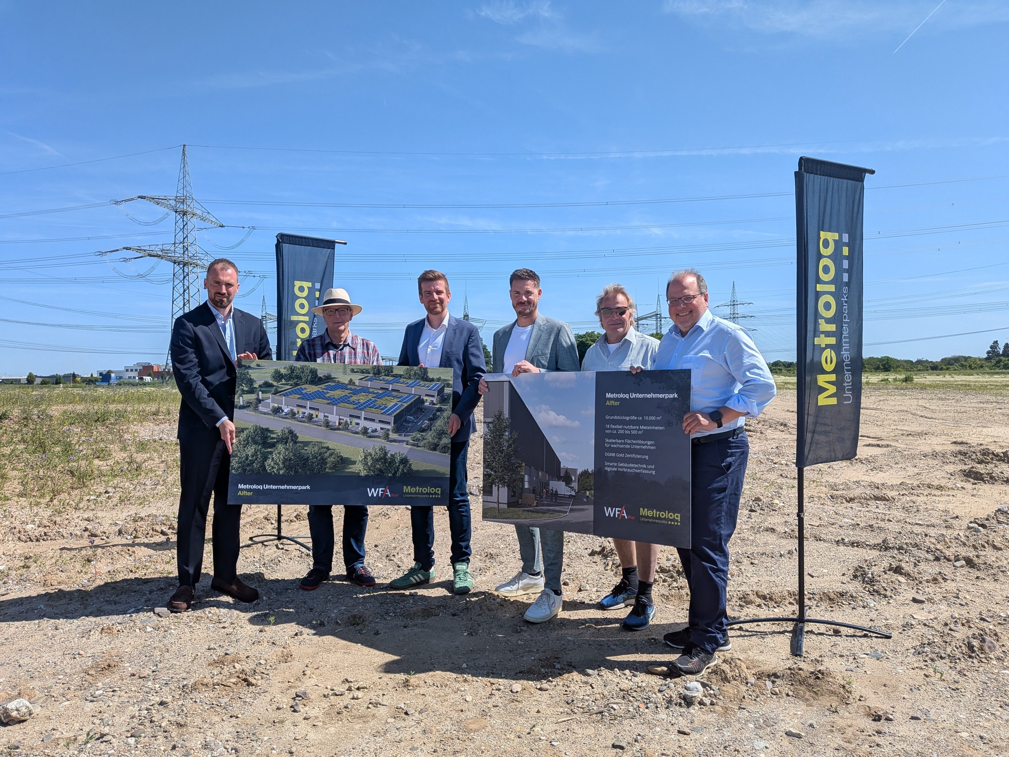 Aufnahmen vom Gewerbepark Alfter-Nord

Foto Projektstart 01

(von links): David Wesselowski, Marco Schmelzer, Christian Lanzrath, Wilhelm Windhuis, Frank Hebestreit und Thomas Poggenpohl.