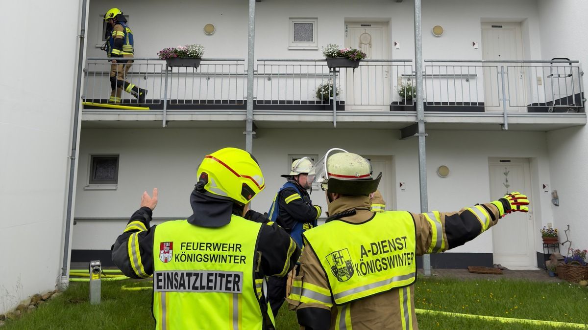 Feuerwehreinsatz wegen angebranntem Essen in Königswinter.