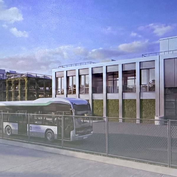 Die Visualisierung zeigt das künftige RVK-Zentrum in der Mechernicher Peterheide.