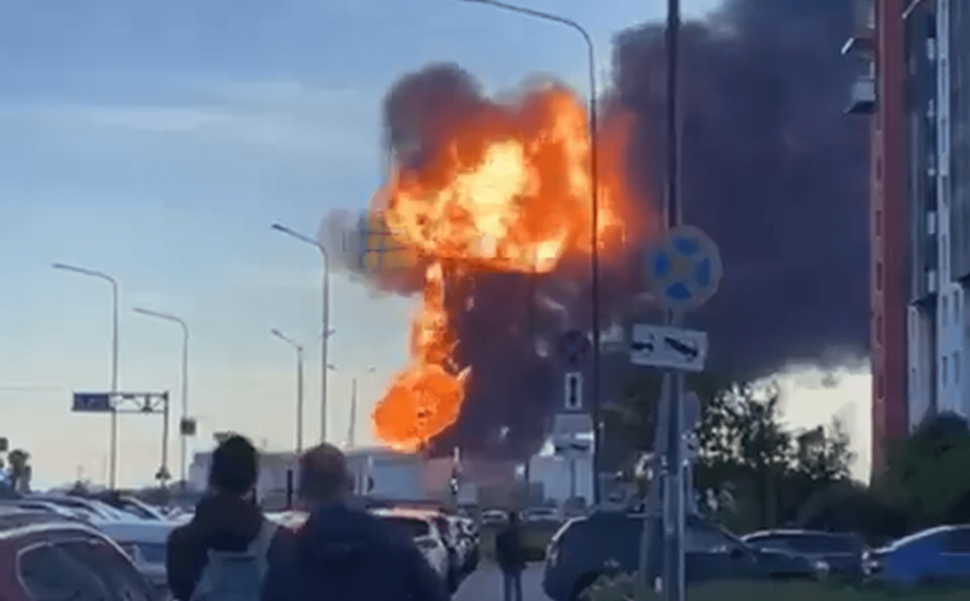 Ein Screenshot aus einem Video soll einen Angriff in St. Petersburg zeigen.
