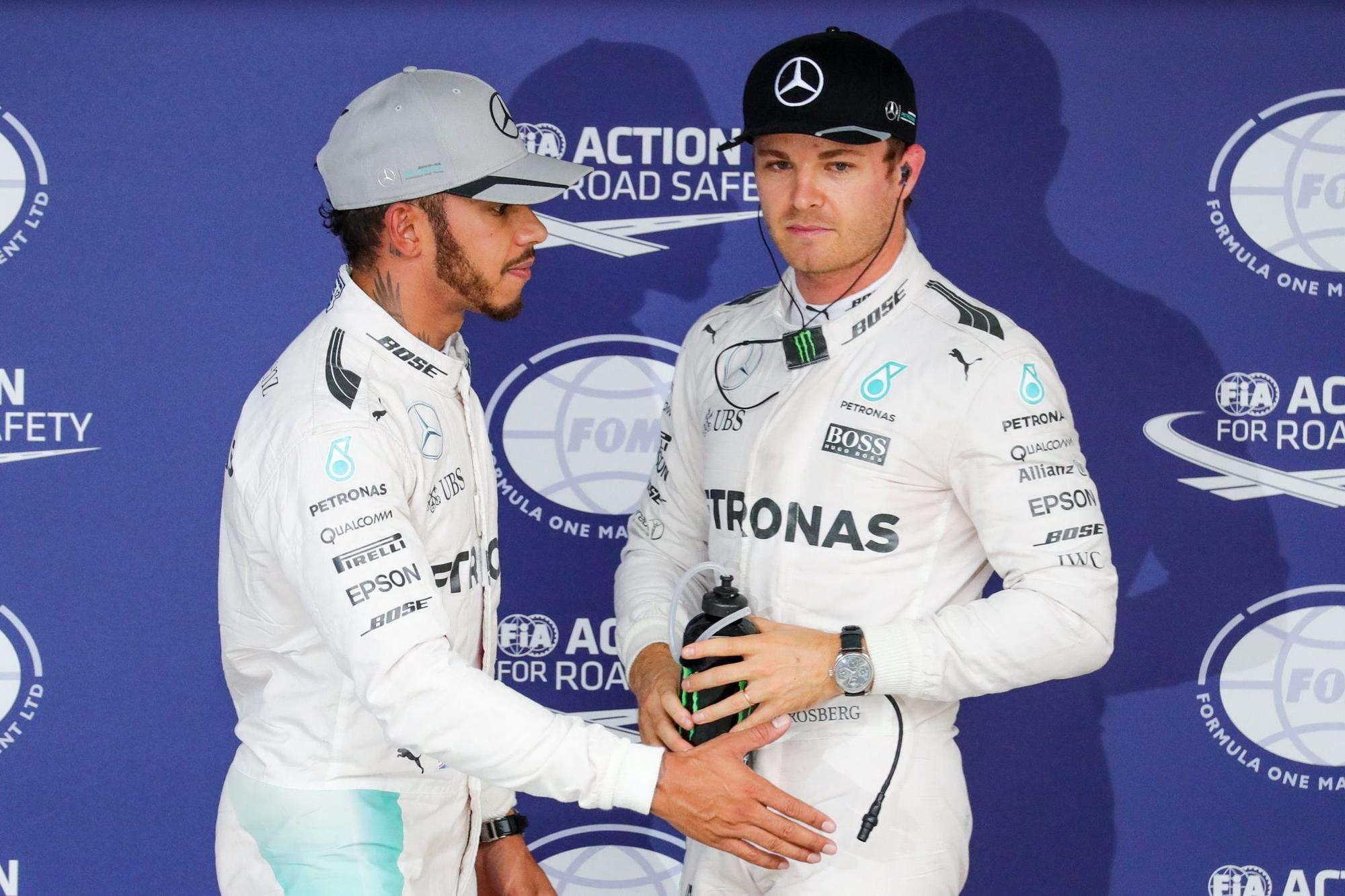 Nico Rosberg und Lewis Hamilton