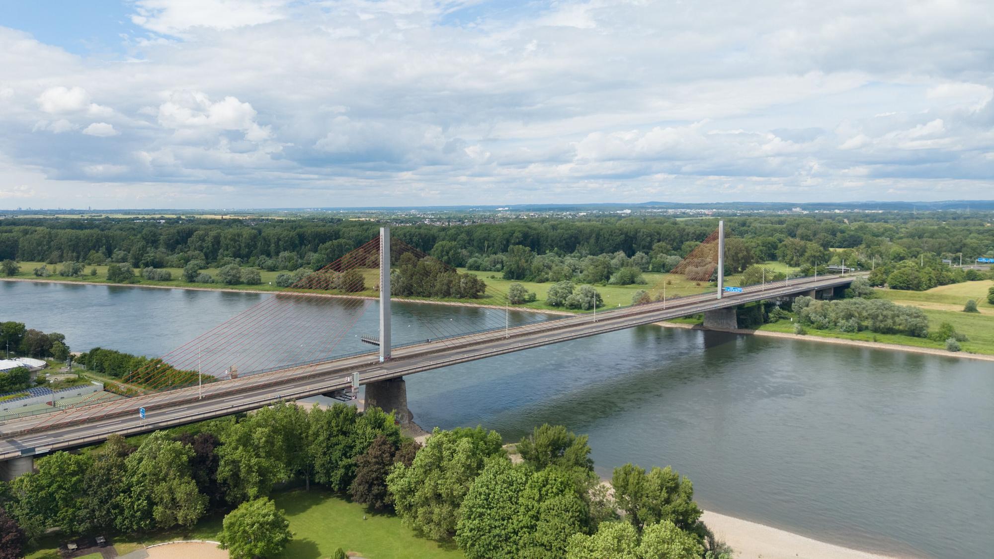 Die Friedrich-Ebert-Brücke (Rheinbrücke Nord), eine wichtige Ost-West-Autobahnbrücke, ist ab sofort dicht.