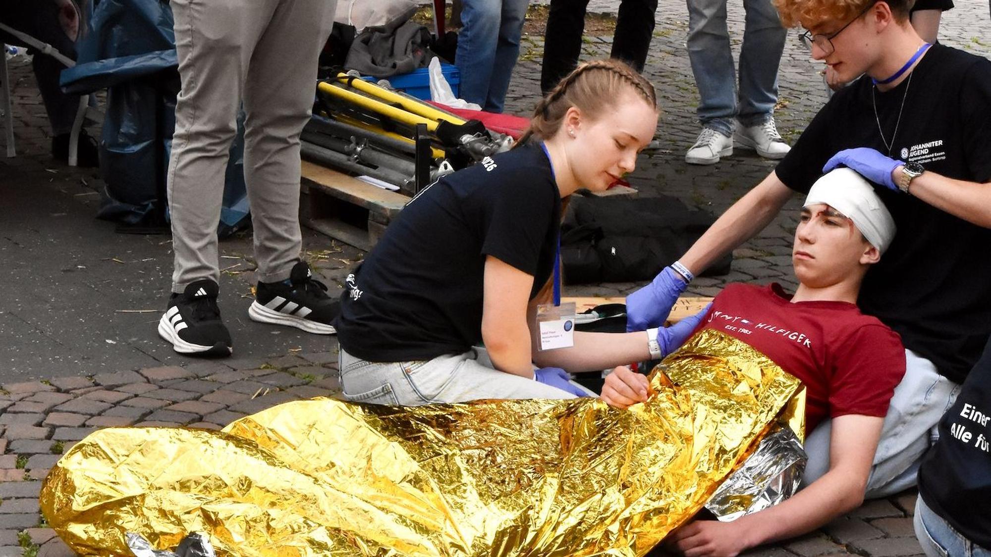 Christian Marxen (15) war einer der rund 50 Verletzten-Darsteller.