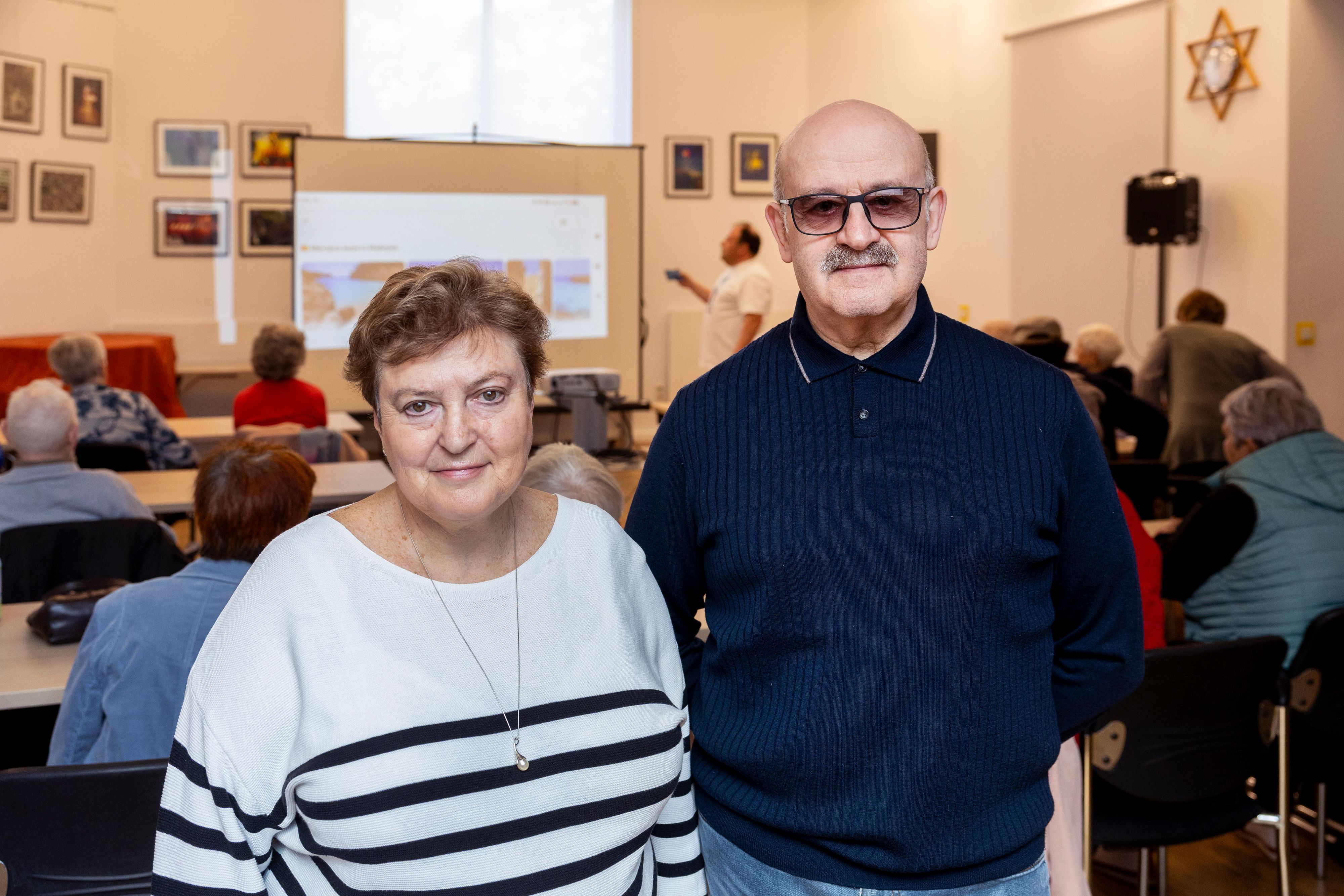 Alexander Apel, der Leiter des Projekts und Mitarbeiterin Natalia Garschina