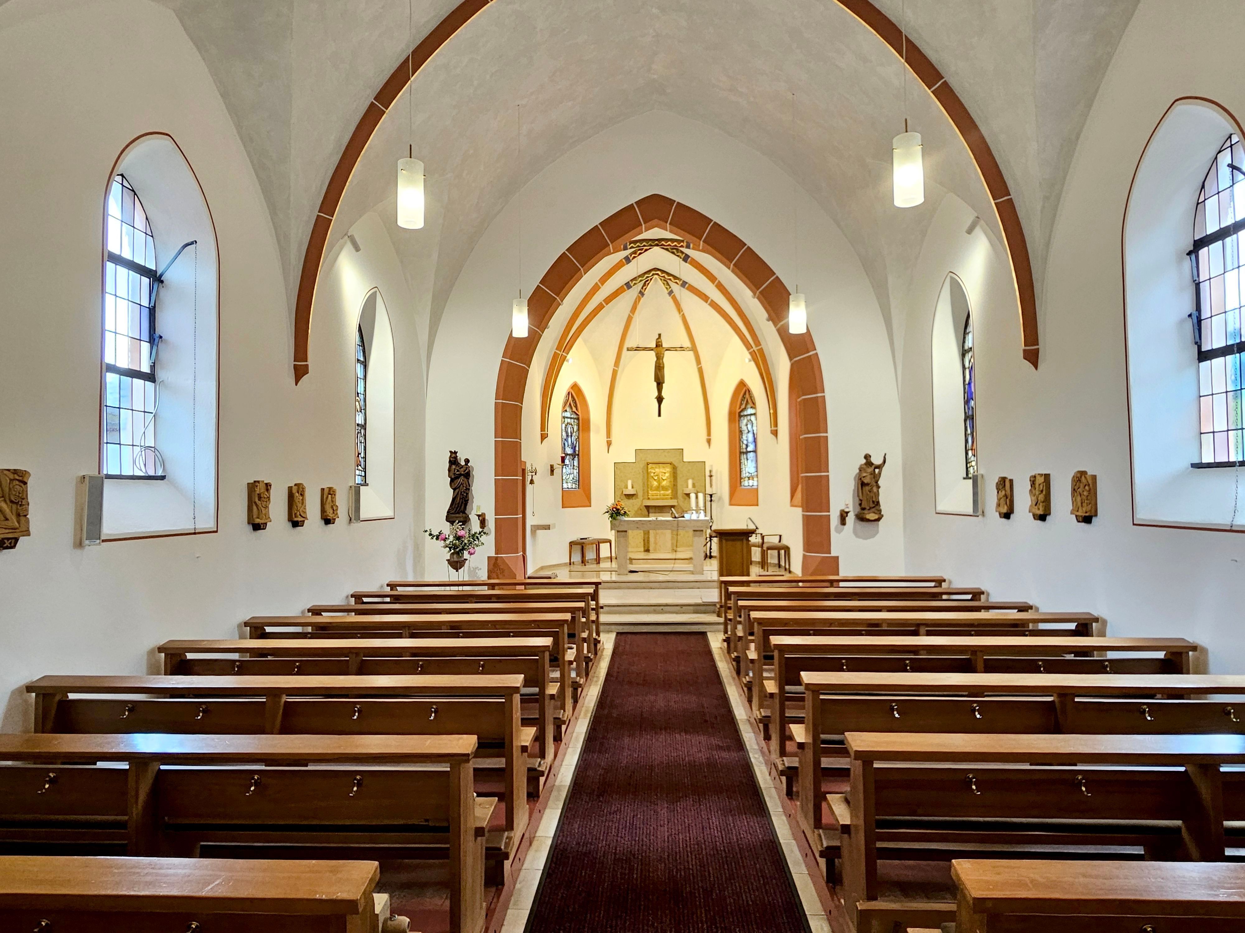 Blick in den Innenraum der Kapelle in Kall-Golbach.