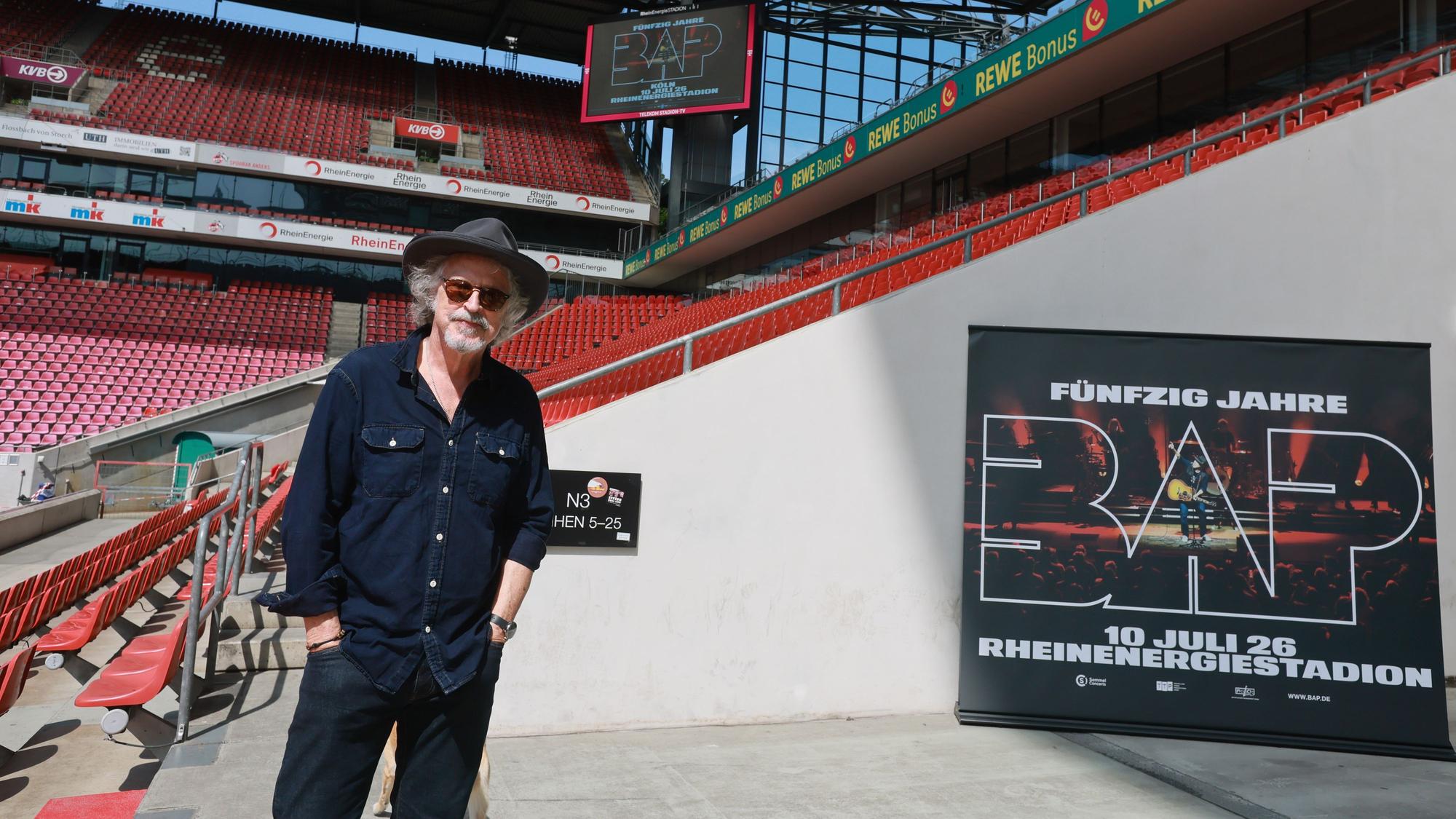 Wolfgang Niedecken bei einer Pressekonferenz zum Stadionkonzert mit Bap.