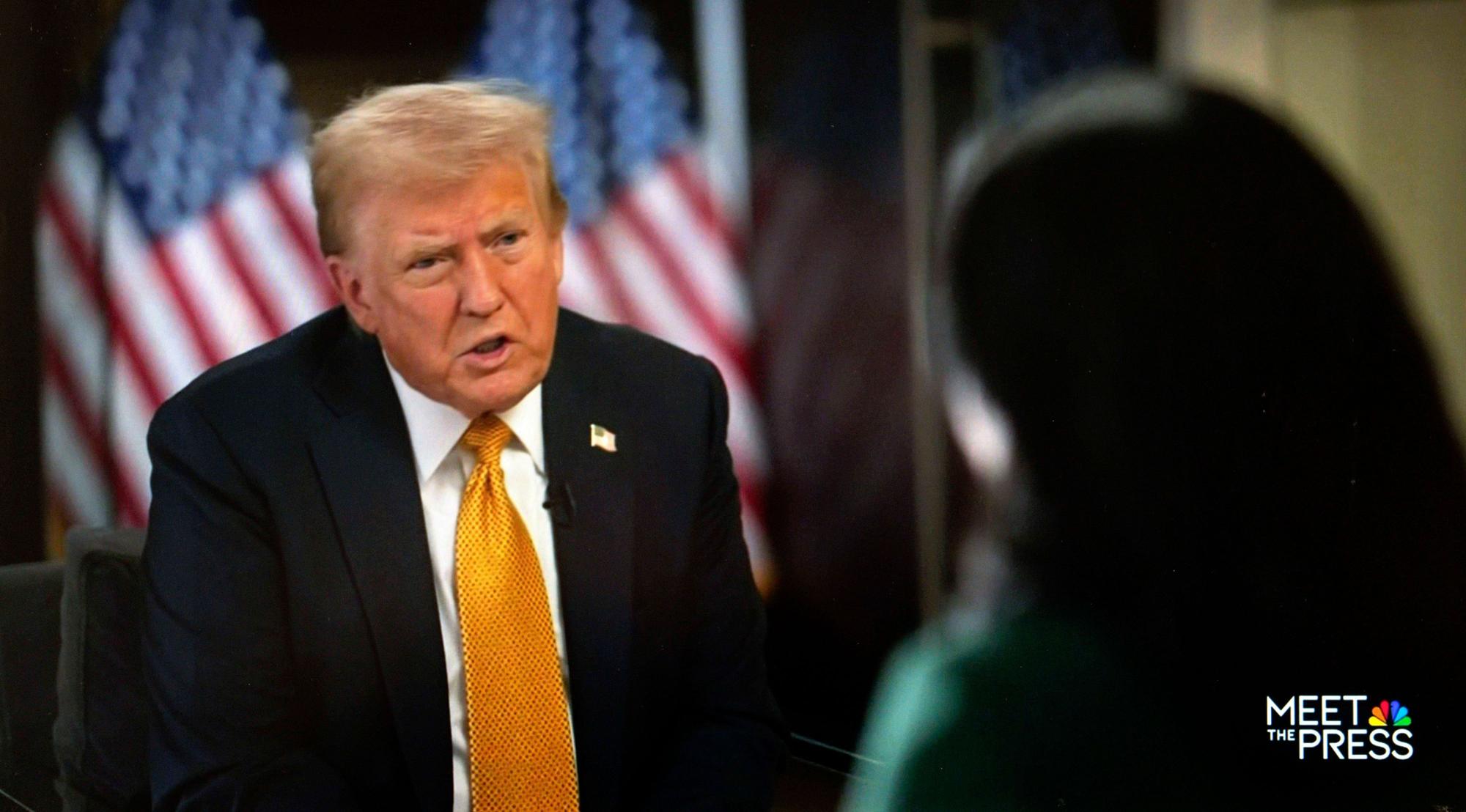 Donald Trump bei einem früheren Interview im Rahmen der NBC-Sendung „Meet the Press“. (Archivbild)