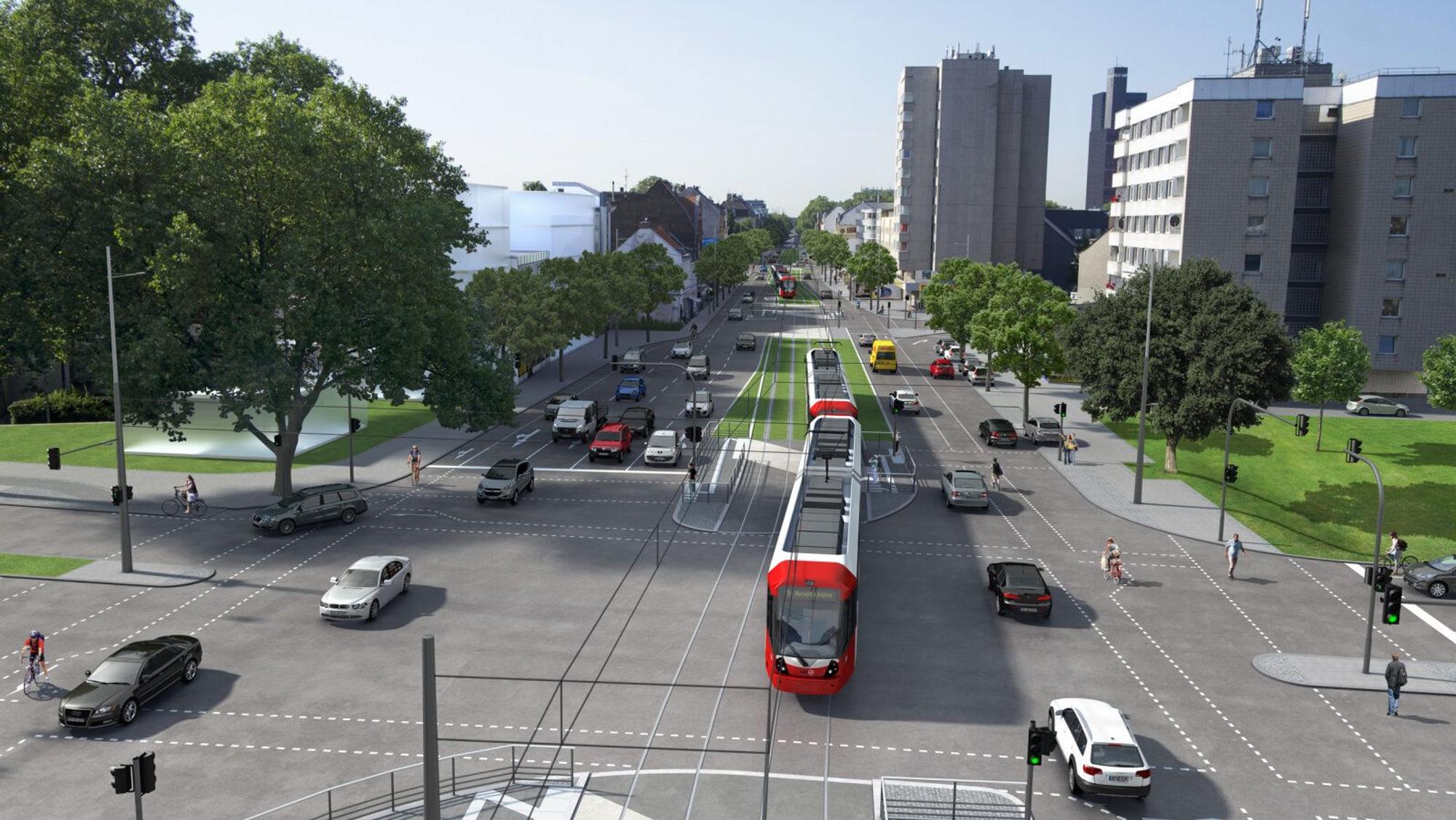 So soll die Bonner Straße in Zukunft aussehen.