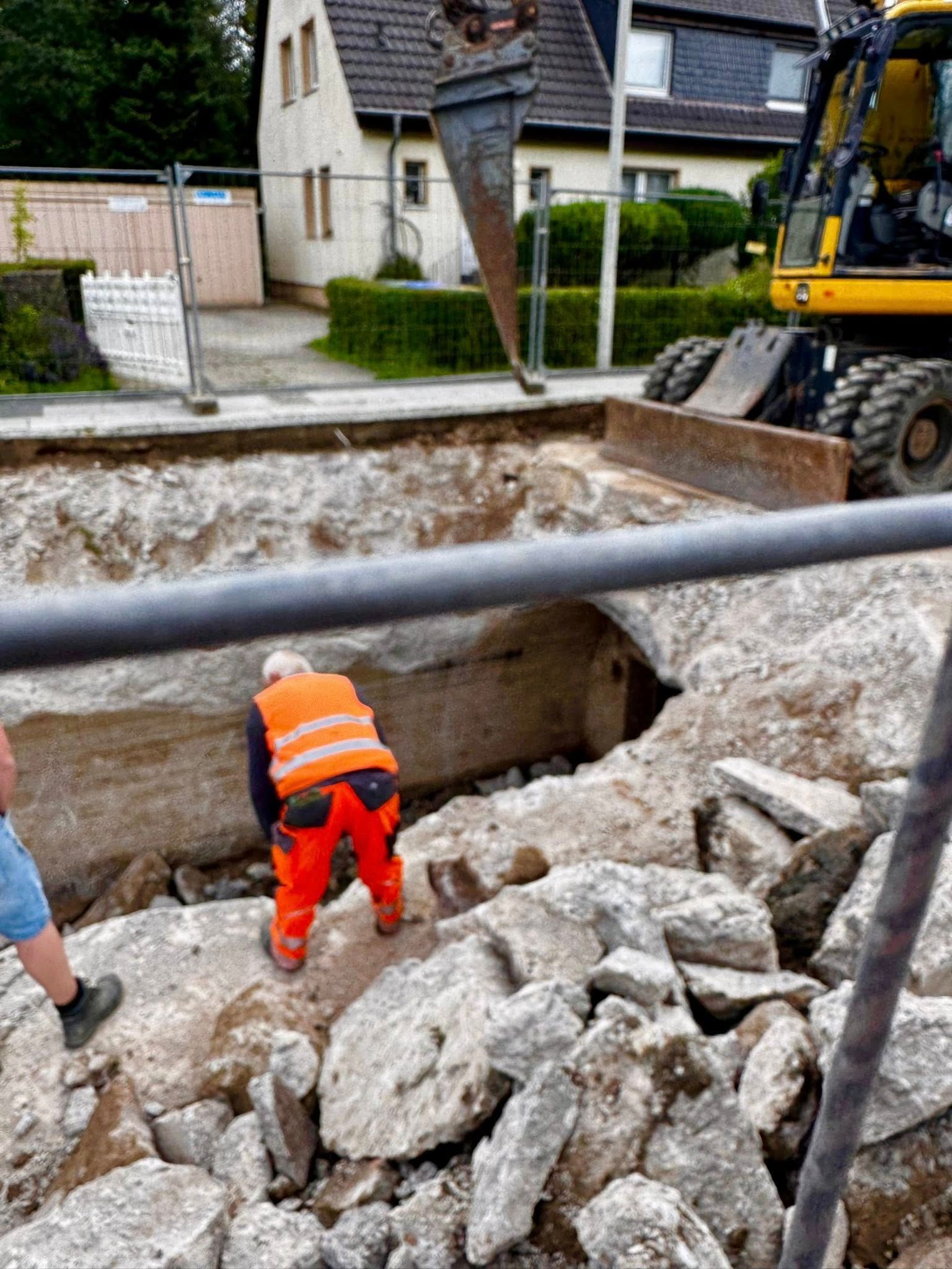 Die Bunkeranlage wurde bei Sanierungsarbeiten in Bonn-Tannenbusch gefunden.